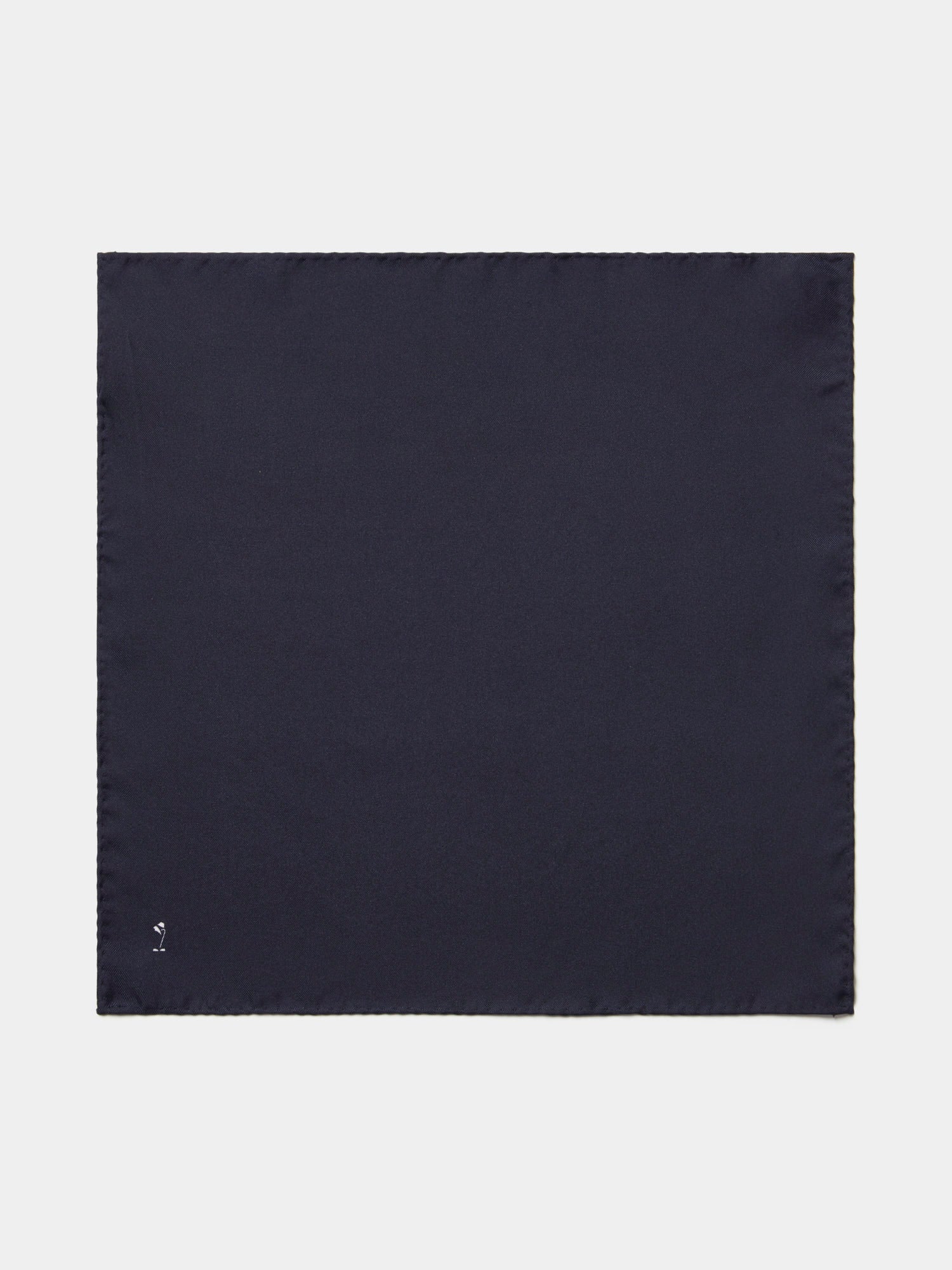 Classic Silk Pocket Square in Navy Blue - Image 3