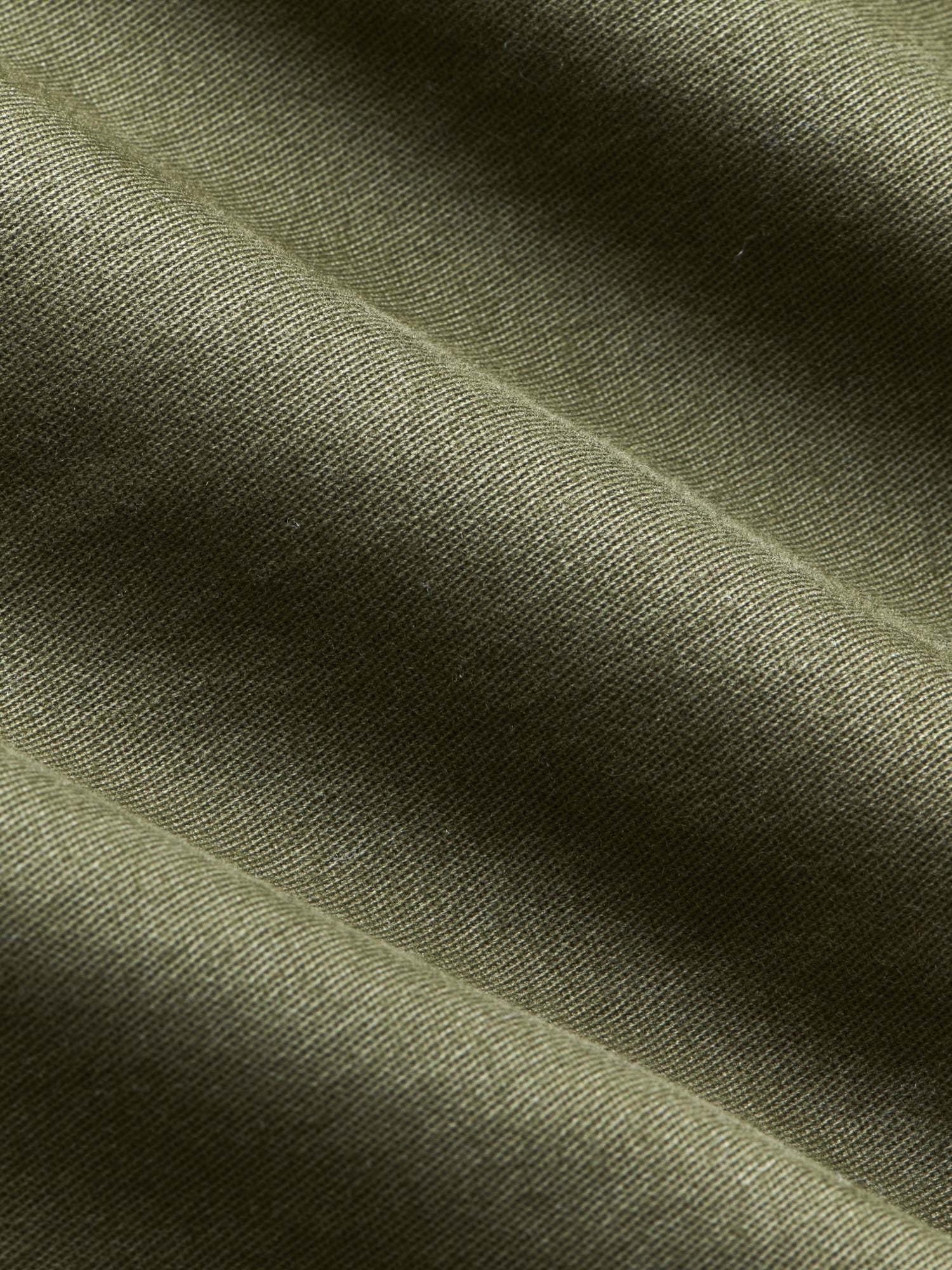 Cuffed Cotton Twill Chino in Winter Moss - Image 6