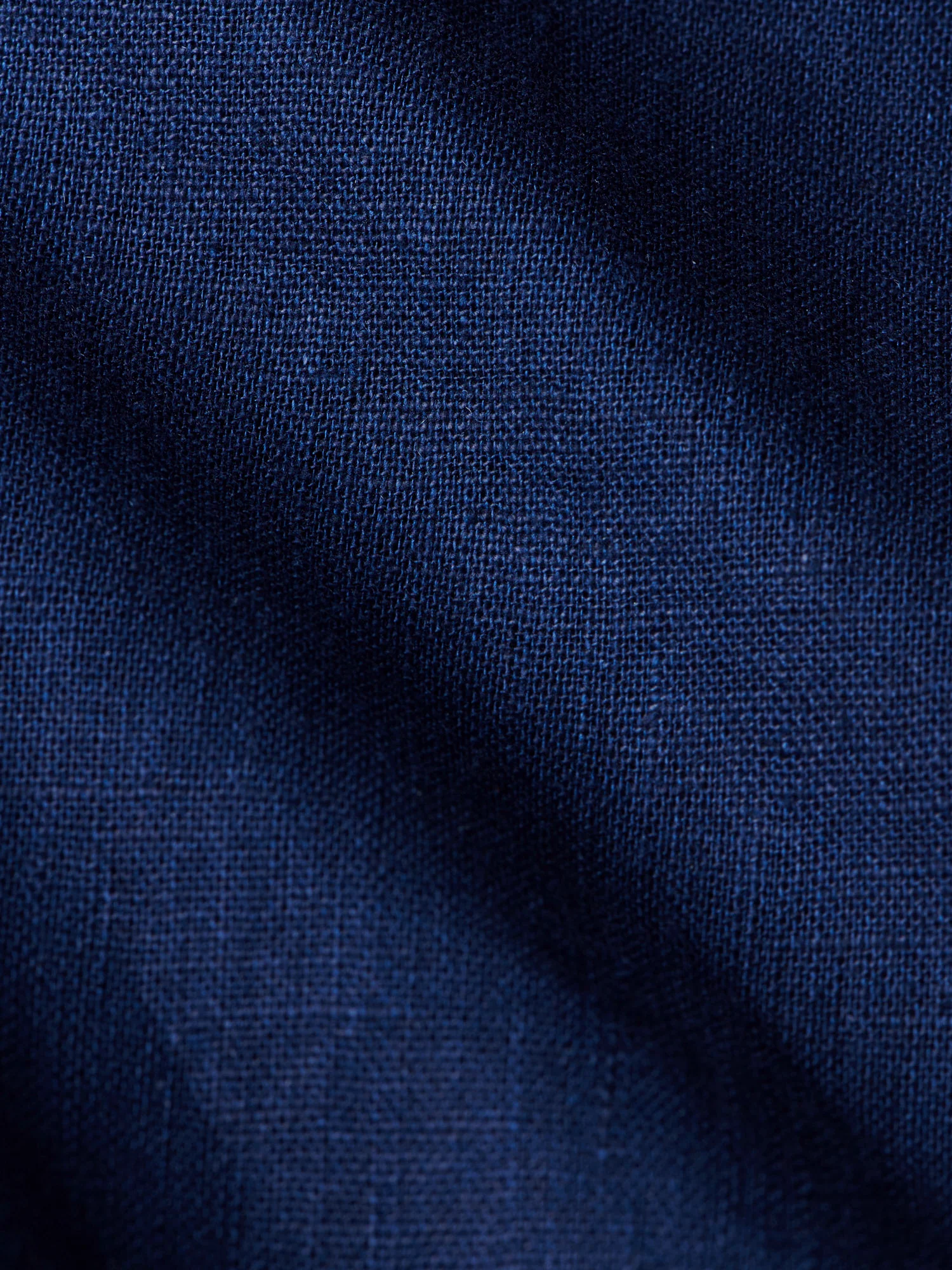 Linen Contemporary Linen Double Breasted Blazer Jacket in Navy Blue - Image 6