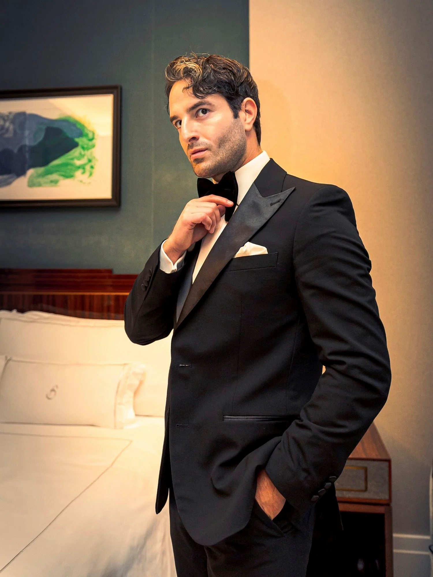Classic Wool-Blend Tuxedo Jacket - Image 3