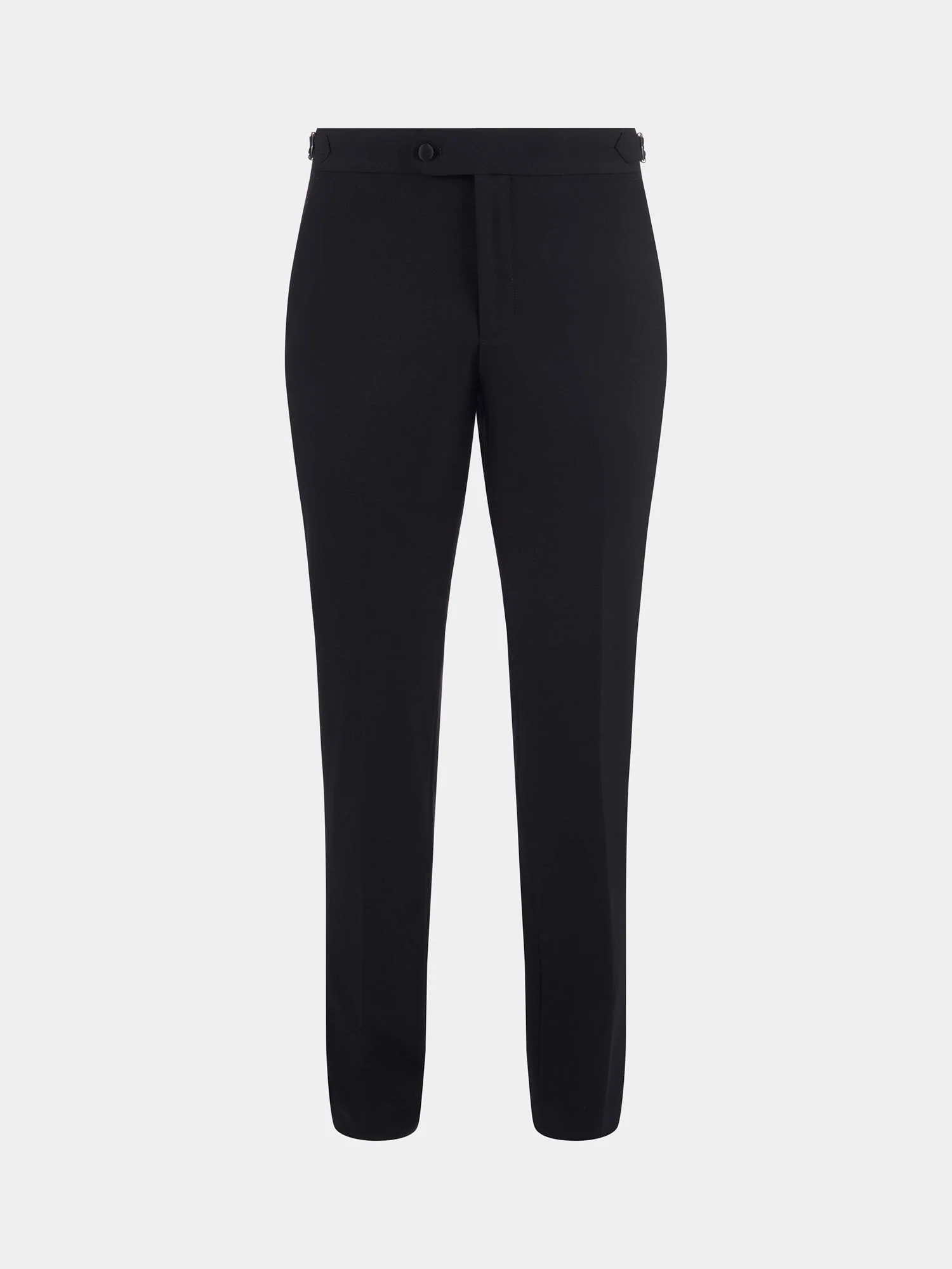 Classic Wool-Blend Tuxedo Trousers in Black - Image 7