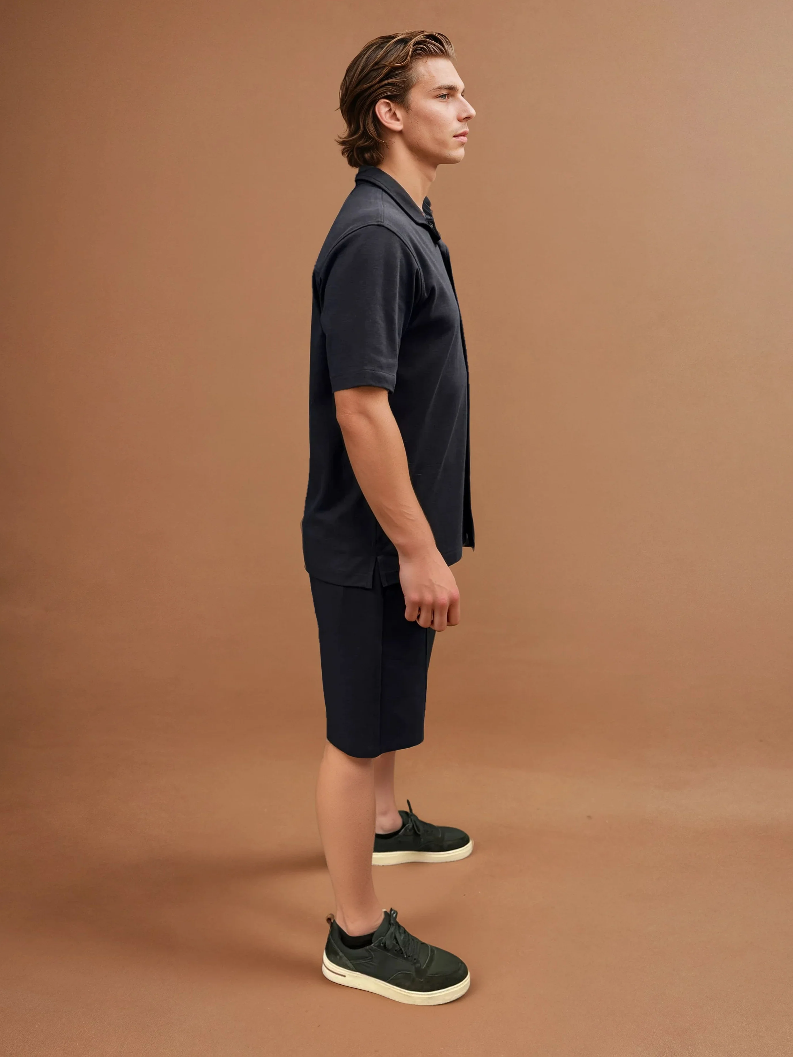 Jersey Revere Shirt in Dark Sapphire Navy - Image 7