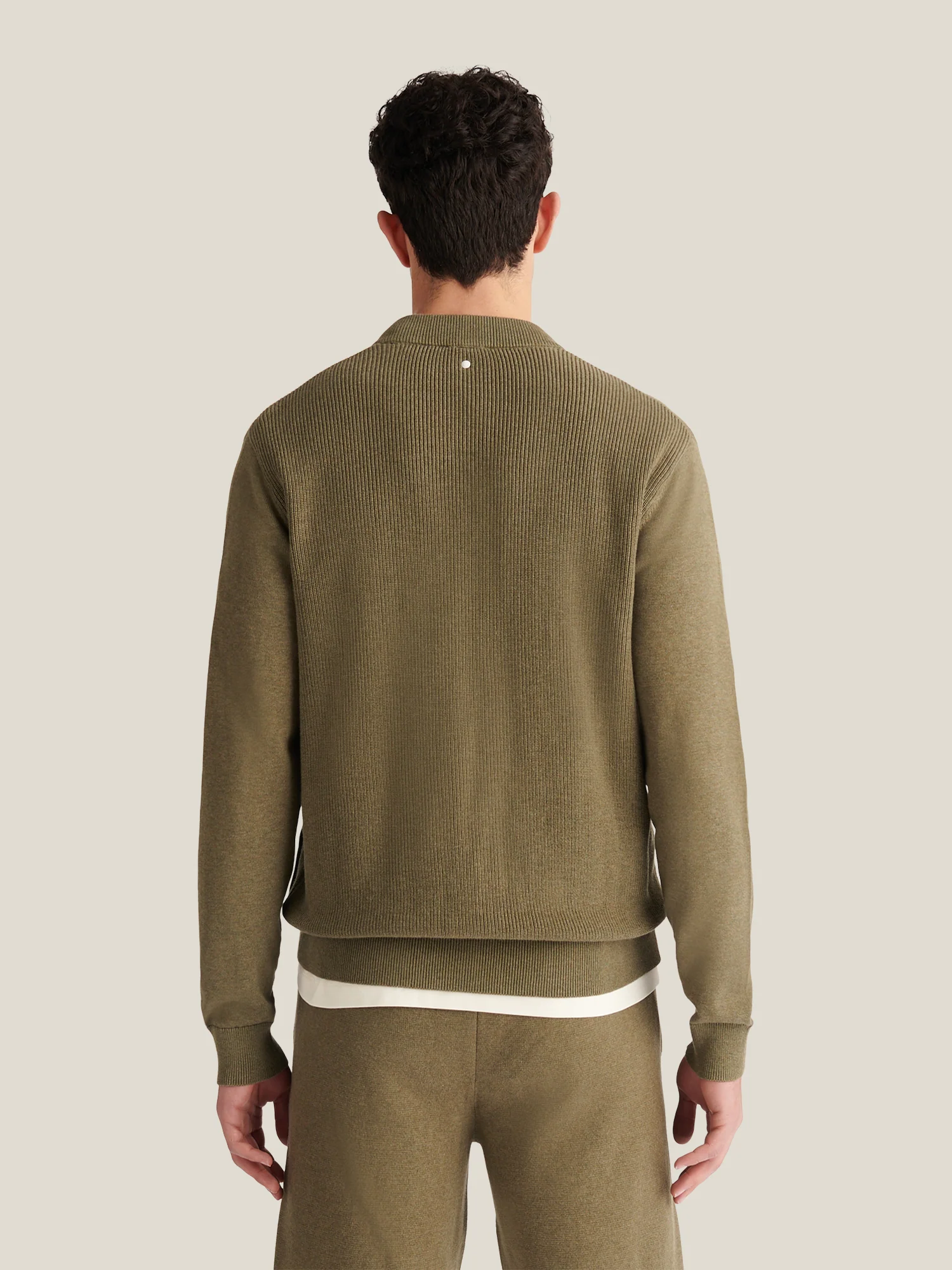 Milano Cardigan Knit Bomber in Tea Leaf - Image 5