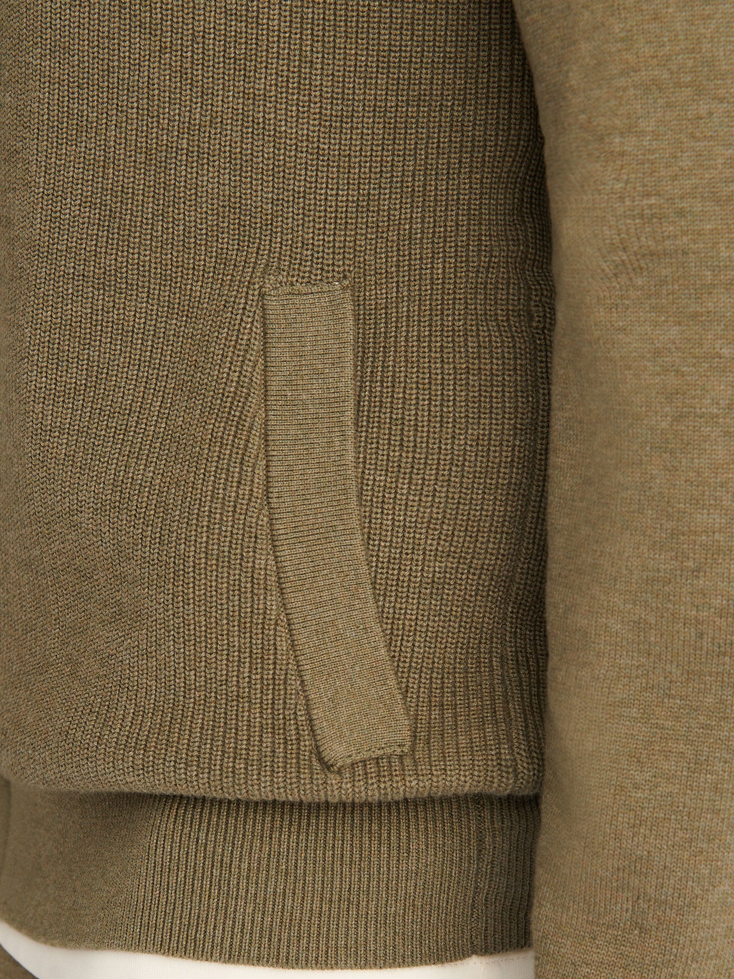 Milano Cardigan Knit Bomber in Tea Leaf - Image 7