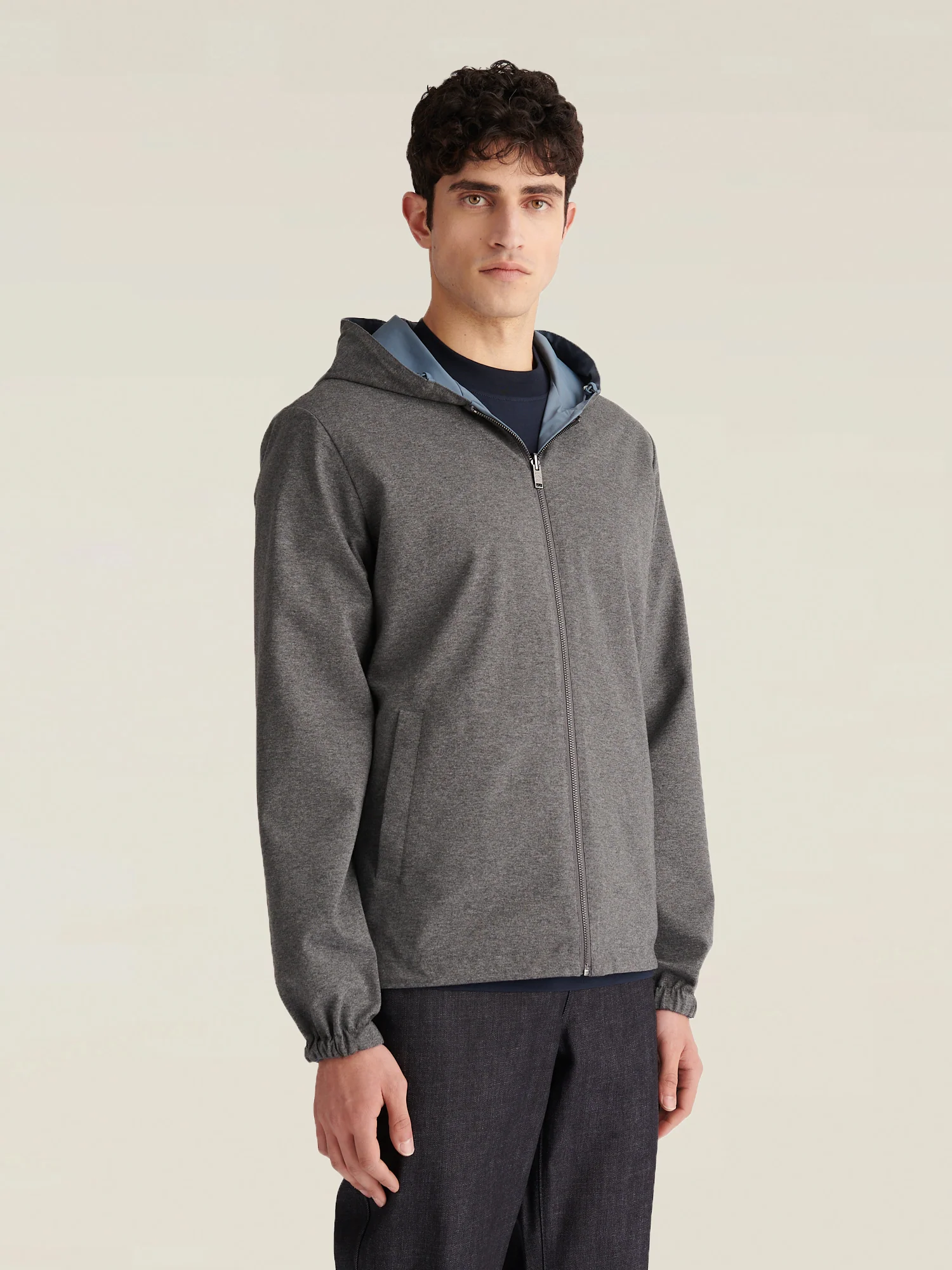 Sloane Reversible Hooded Jacket in Blue Mirage - Image 23