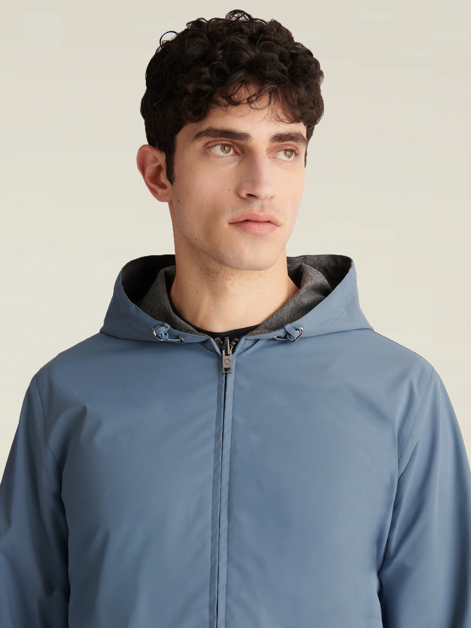 Sloane Reversible Hooded Jacket in Blue Mirage - Image 3