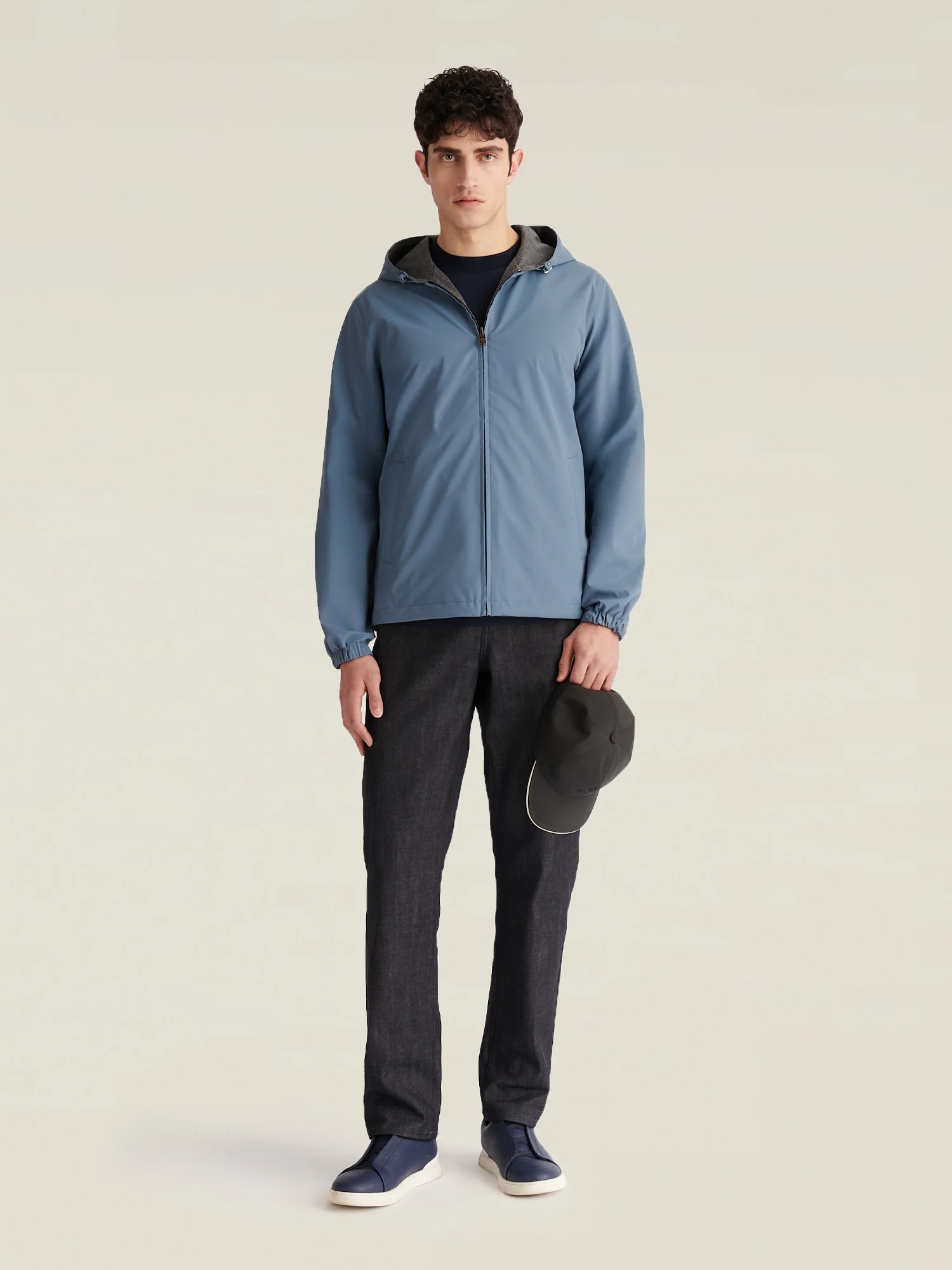 Sloane Reversible Hooded Jacket in Blue Mirage - Image 6