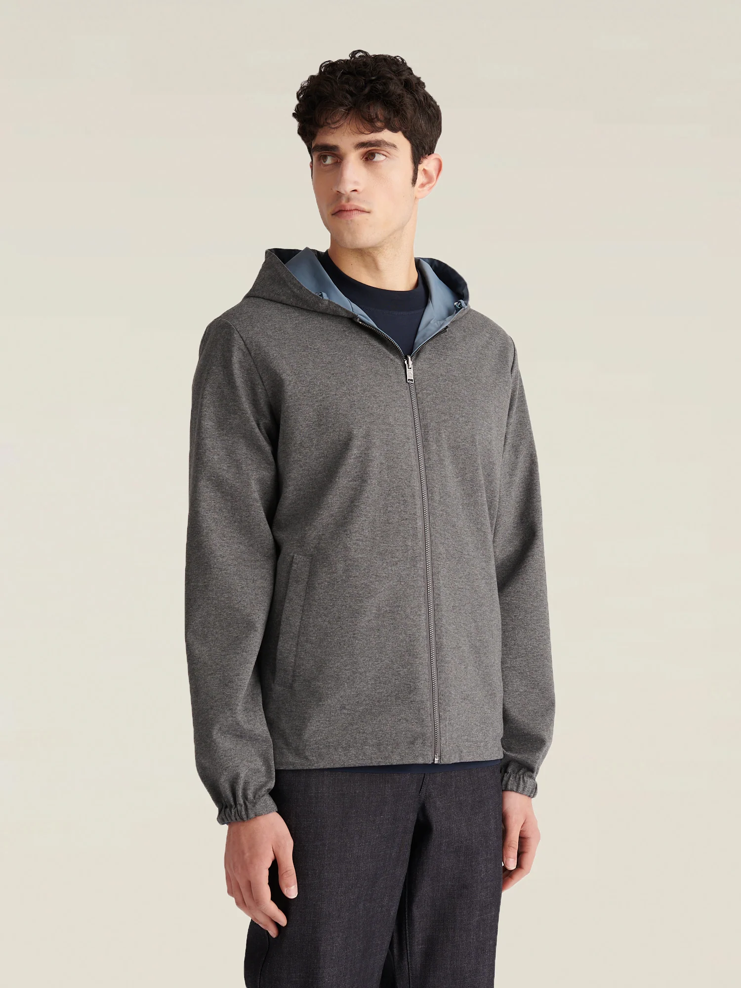Sloane Reversible Hooded Jacket in Blue Mirage - Image 7