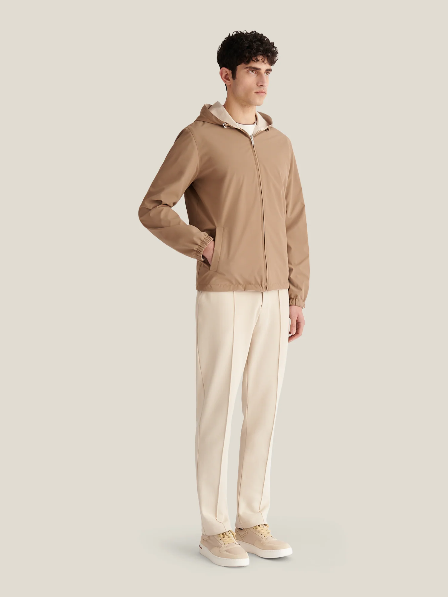 Sloane Reversible Hooded Jacket in Caribou - Image 3