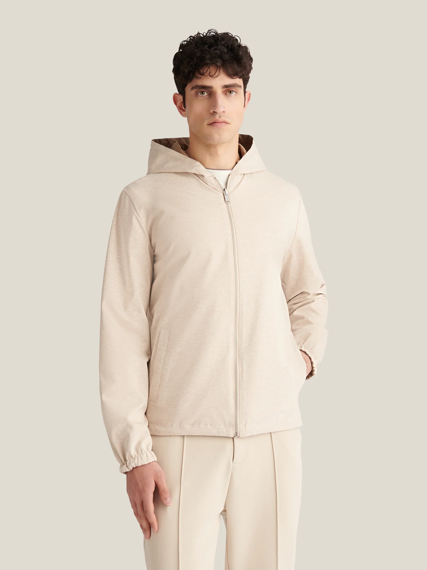 Sloane Reversible Hooded Jacket in Caribou - Image 7