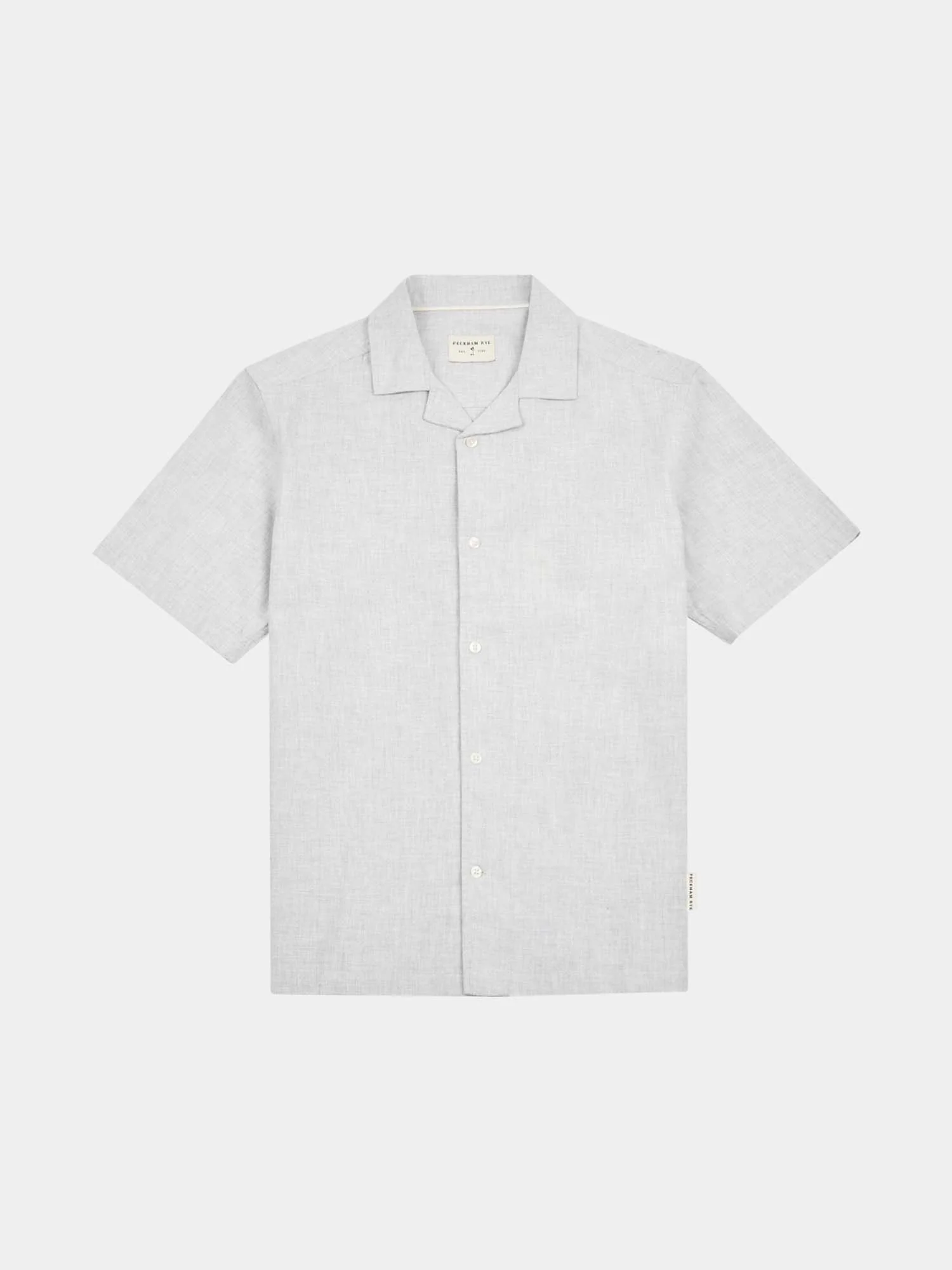 Cotton Blend Revere Shirt in Luna Rock - Image 2