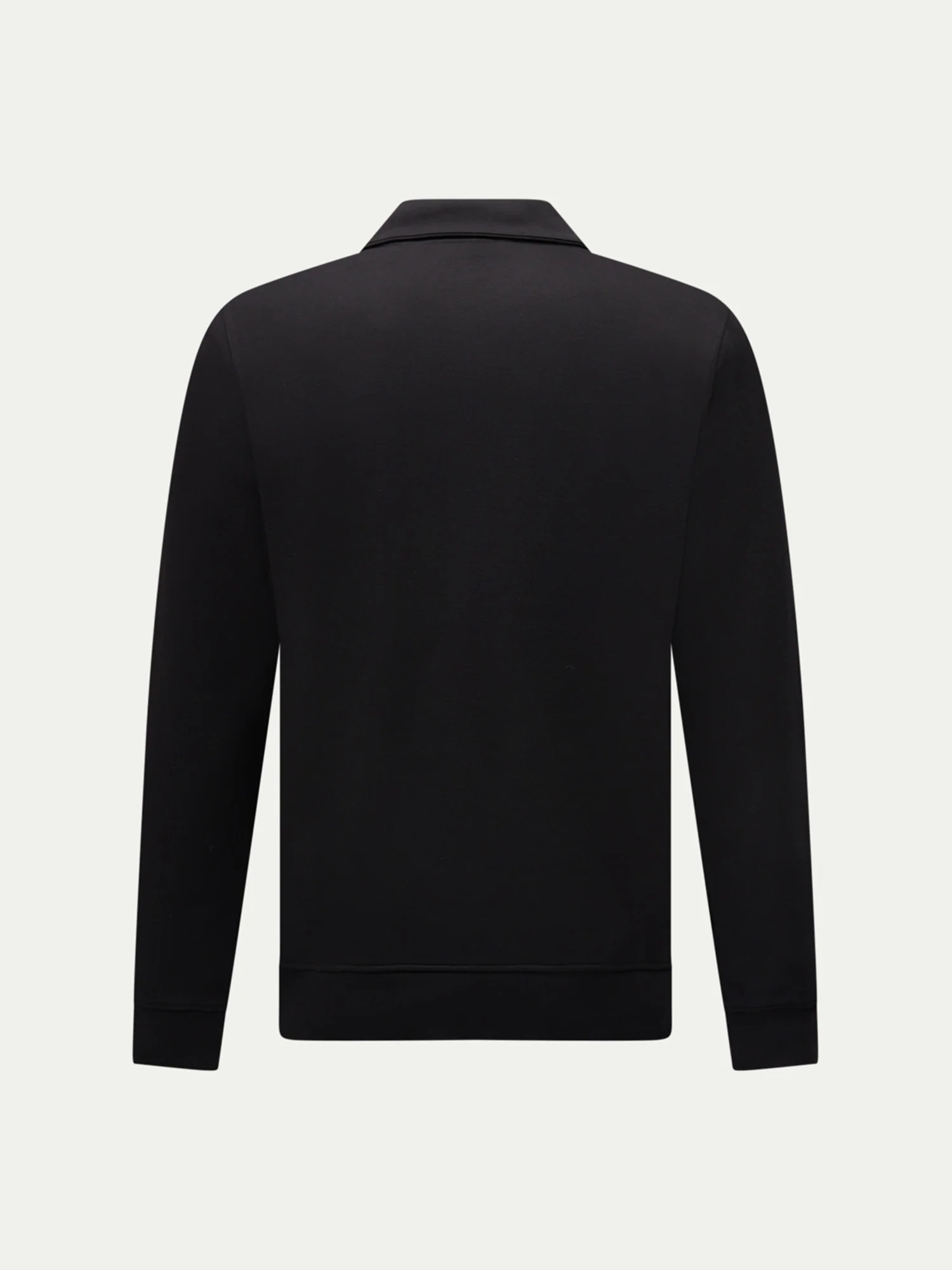 Jersey Interlock Zip Funnel Sweat in Black - Image 7