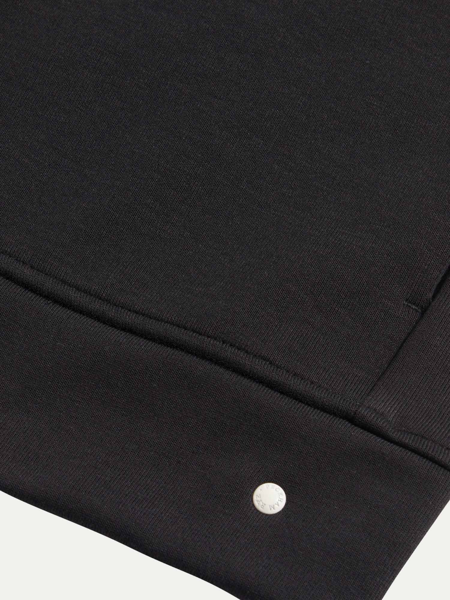 Jersey Interlock Zip Funnel Sweat in Black - Image 9