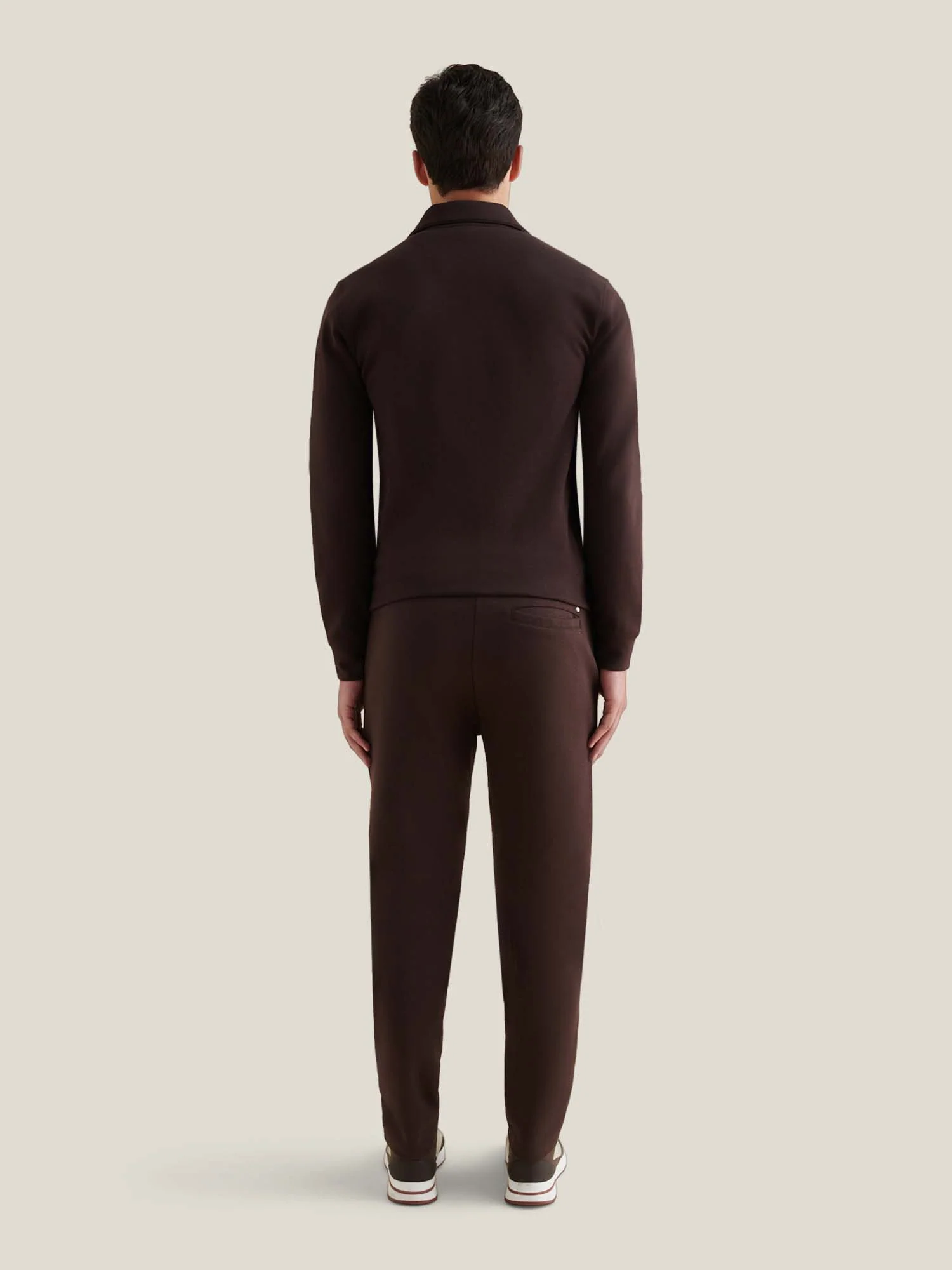 Jersey Interlock Zip Funnel Sweat in Java - Image 5