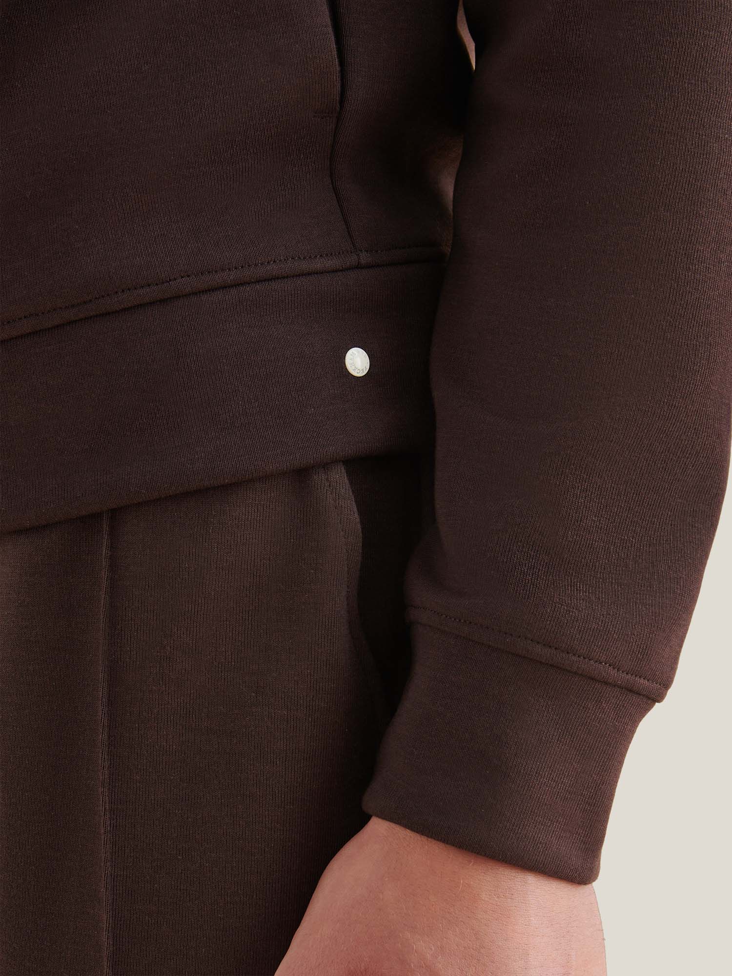 Jersey Interlock Zip Funnel Sweat in Java - Image 7