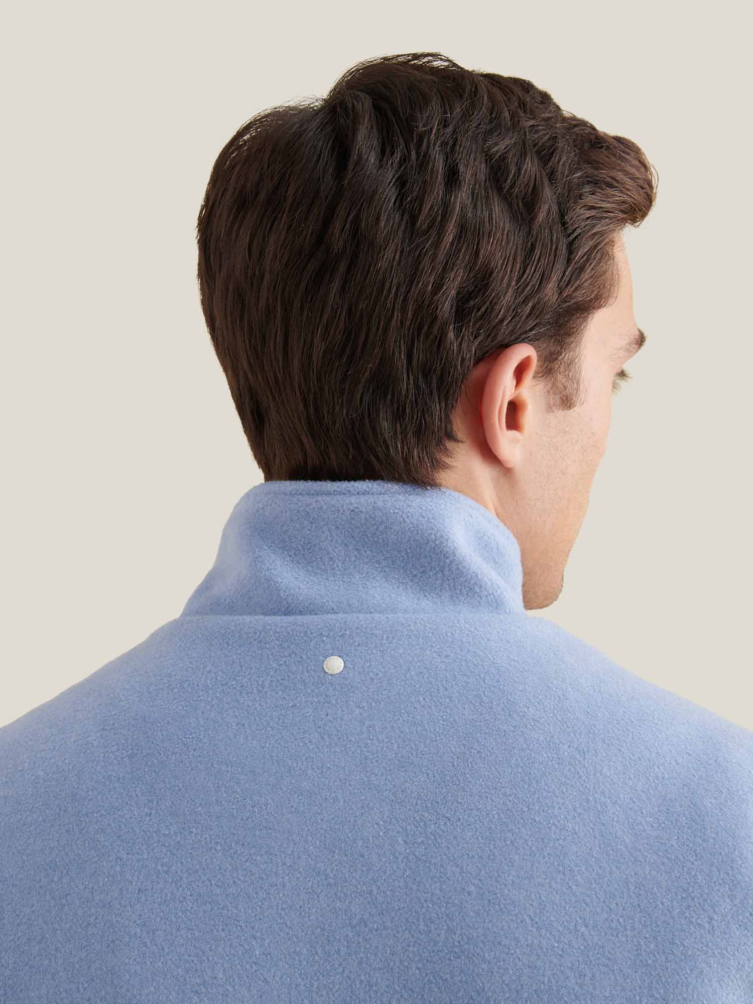 Wool Blend Zip Vest in Blue Blizzard - Image 5