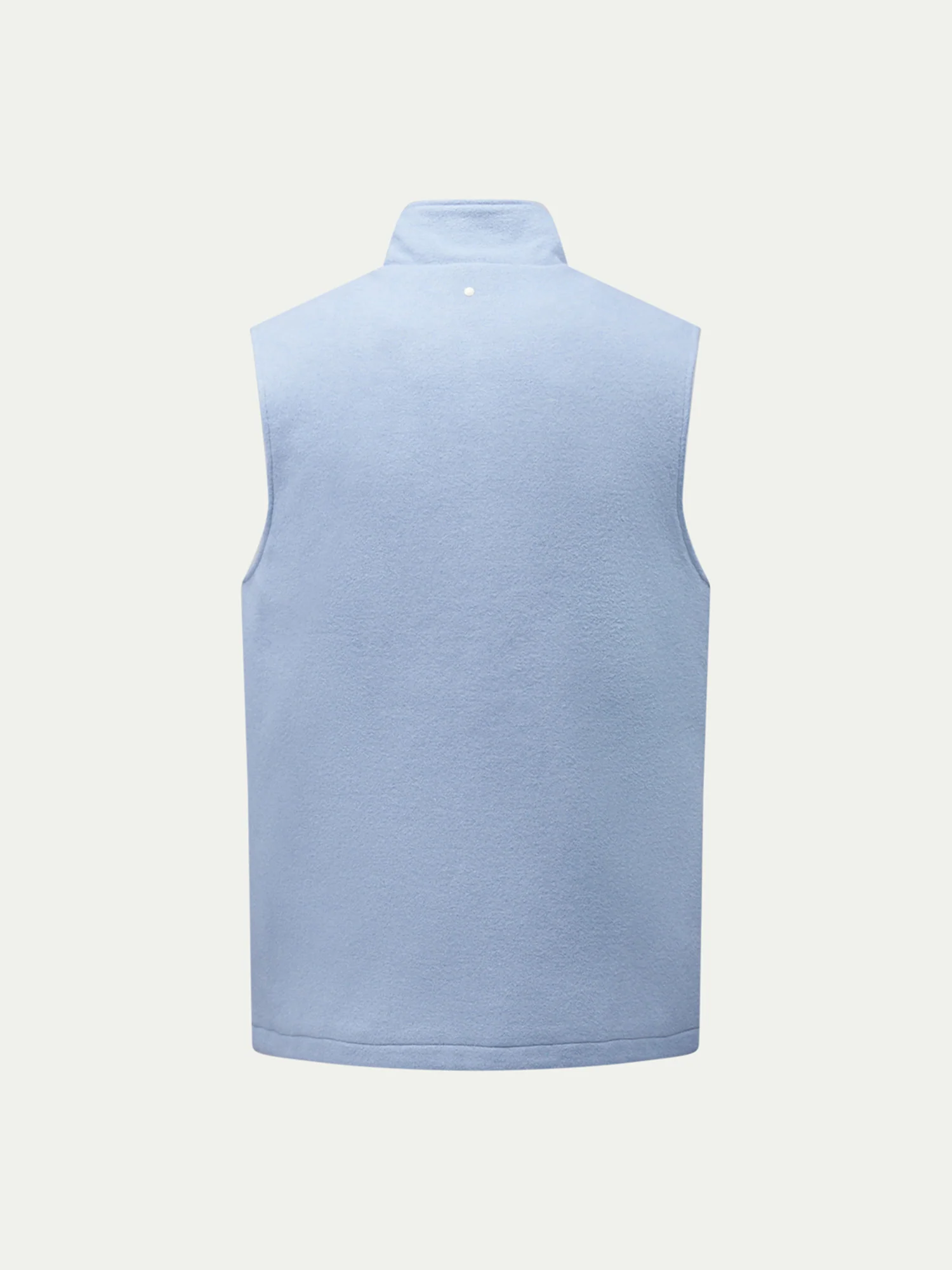 Wool Blend Zip Vest in Blue Blizzard - Image 6