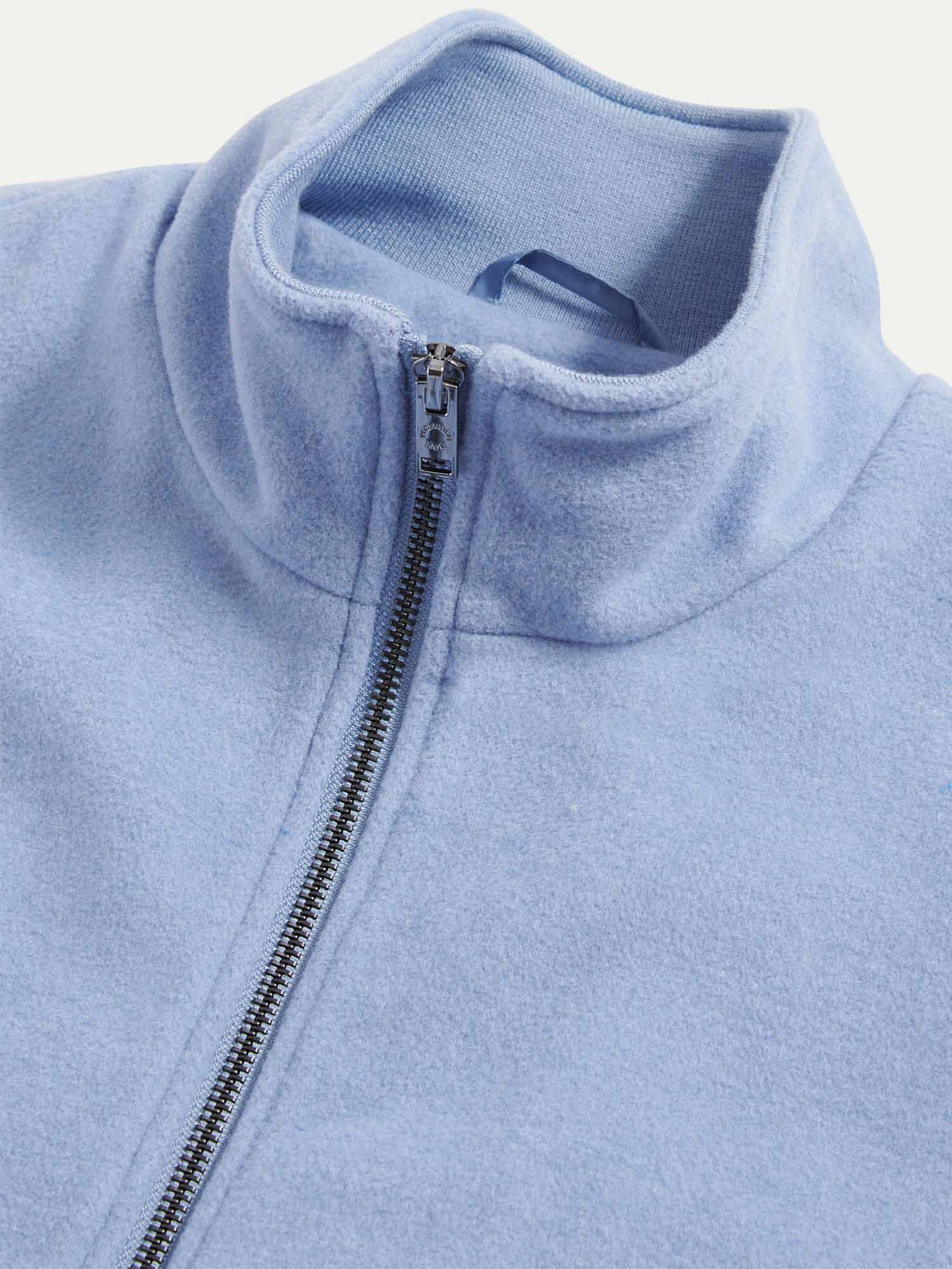 Wool Blend Zip Vest in Blue Blizzard - Image 7