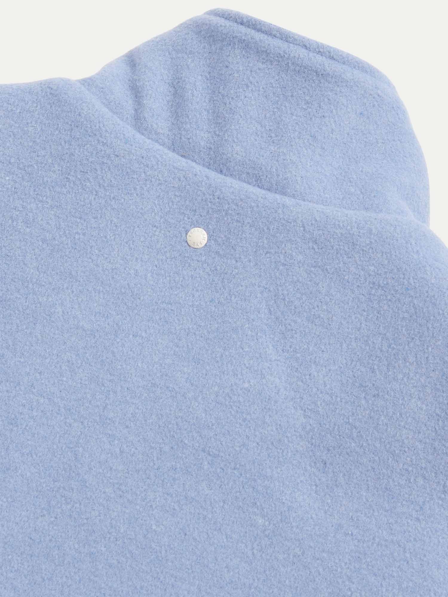 Wool Blend Zip Vest in Blue Blizzard - Image 8