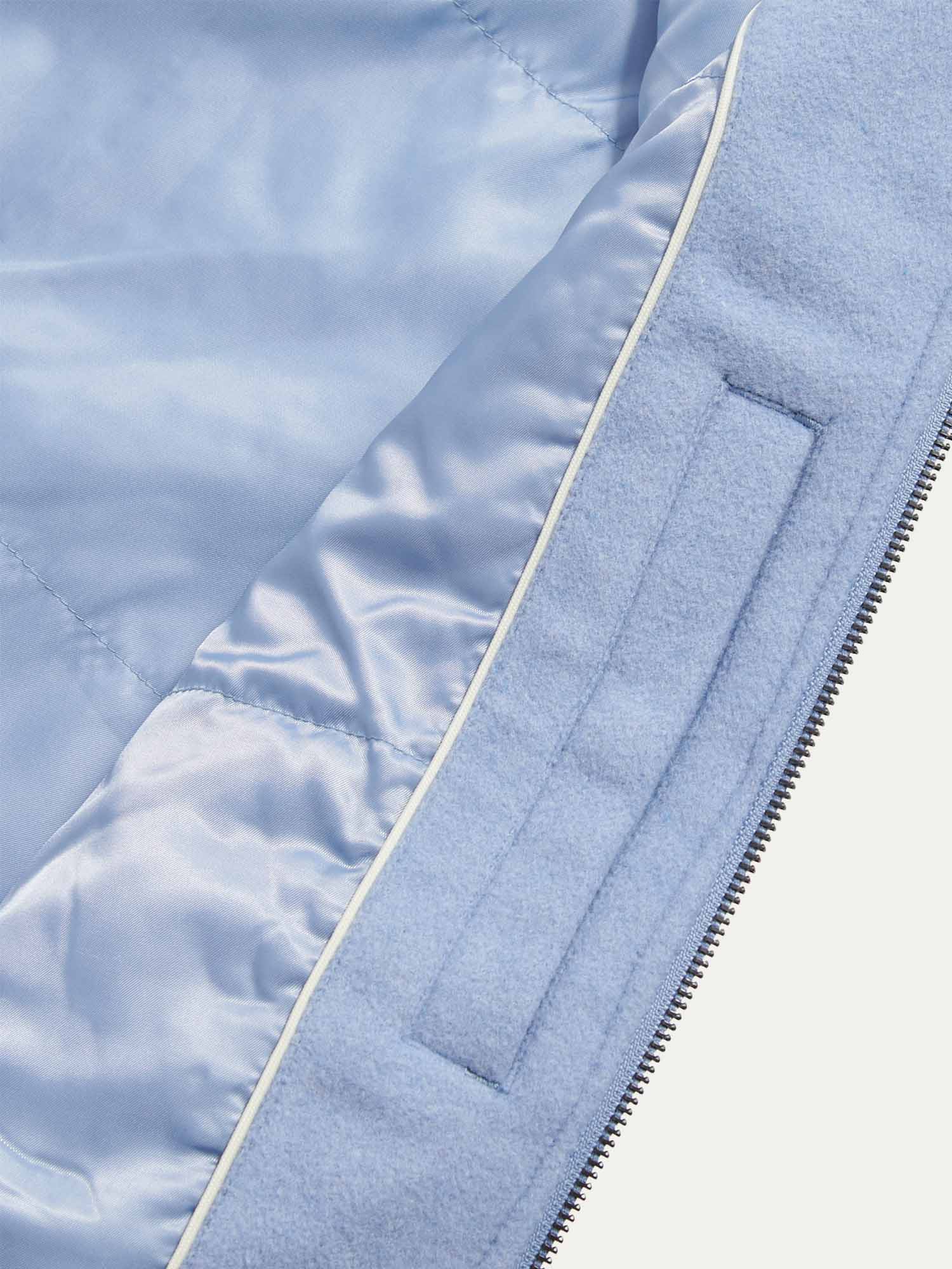 Wool Blend Zip Vest in Blue Blizzard - Image 9