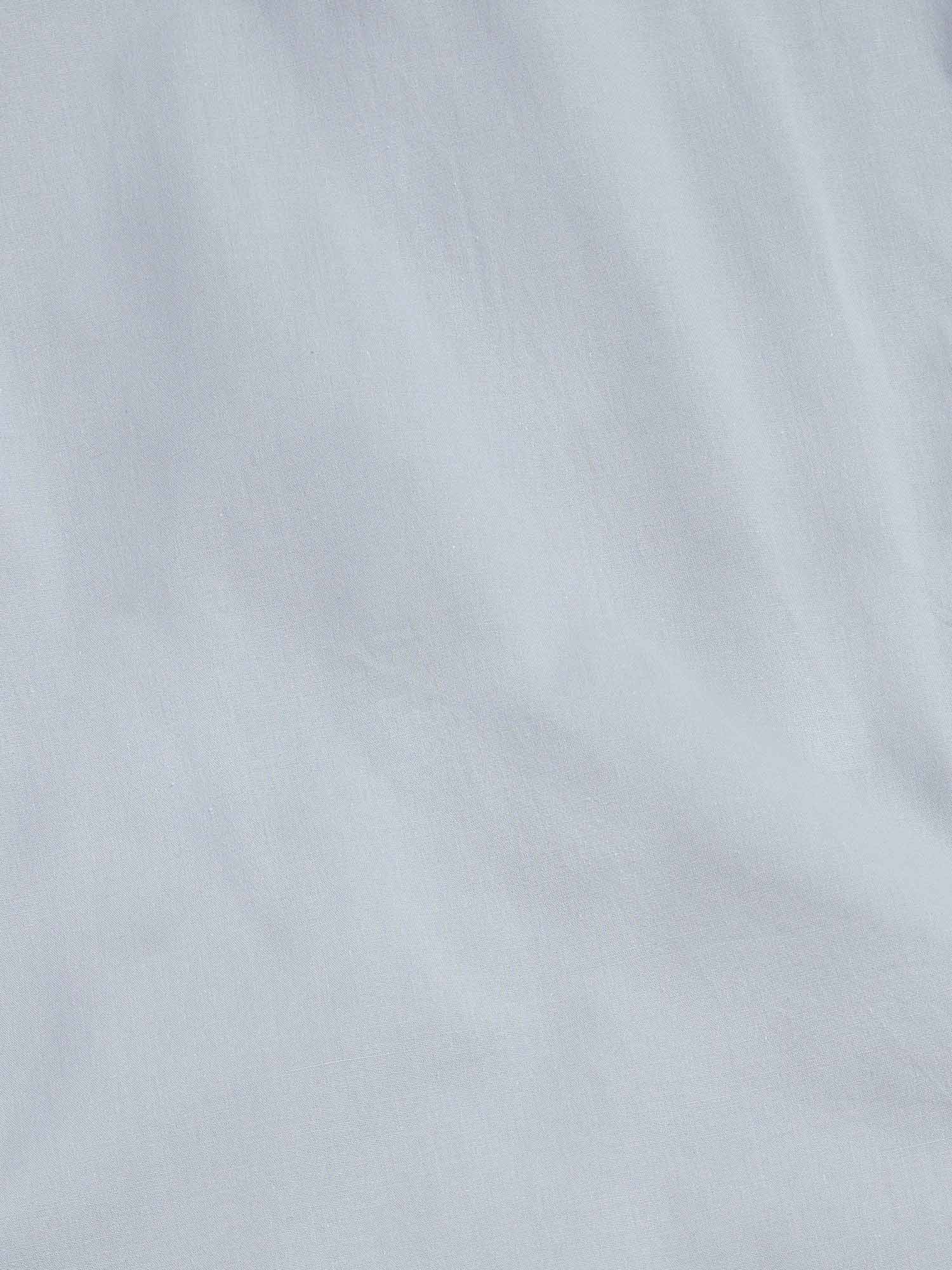 Cotton Poplin Slim Fit High Collar Shirt in Blue Blizzard - Image 10