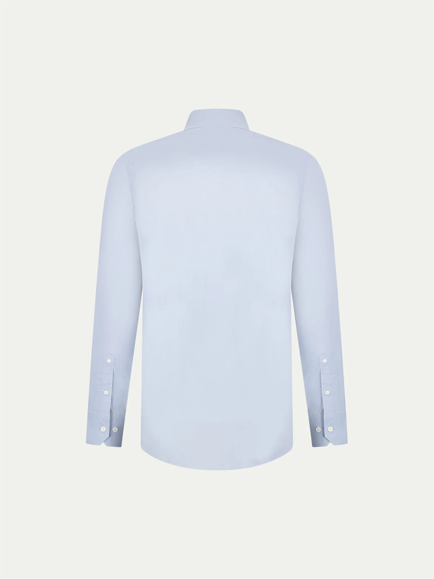 Cotton Poplin Slim Fit High Collar Shirt in Blue Blizzard - Image 6
