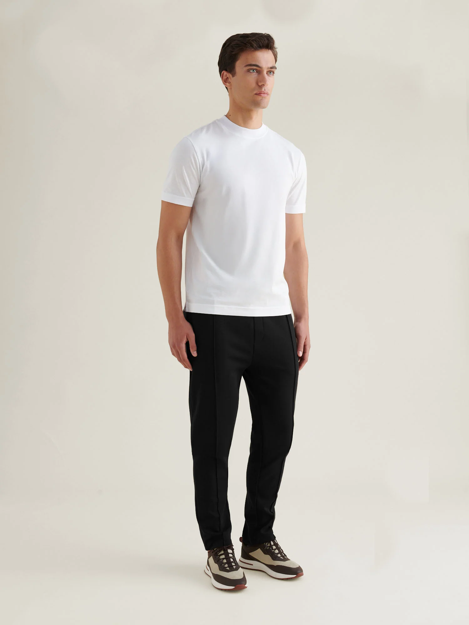 Jersey Interlock Jogger in Black - Image 3