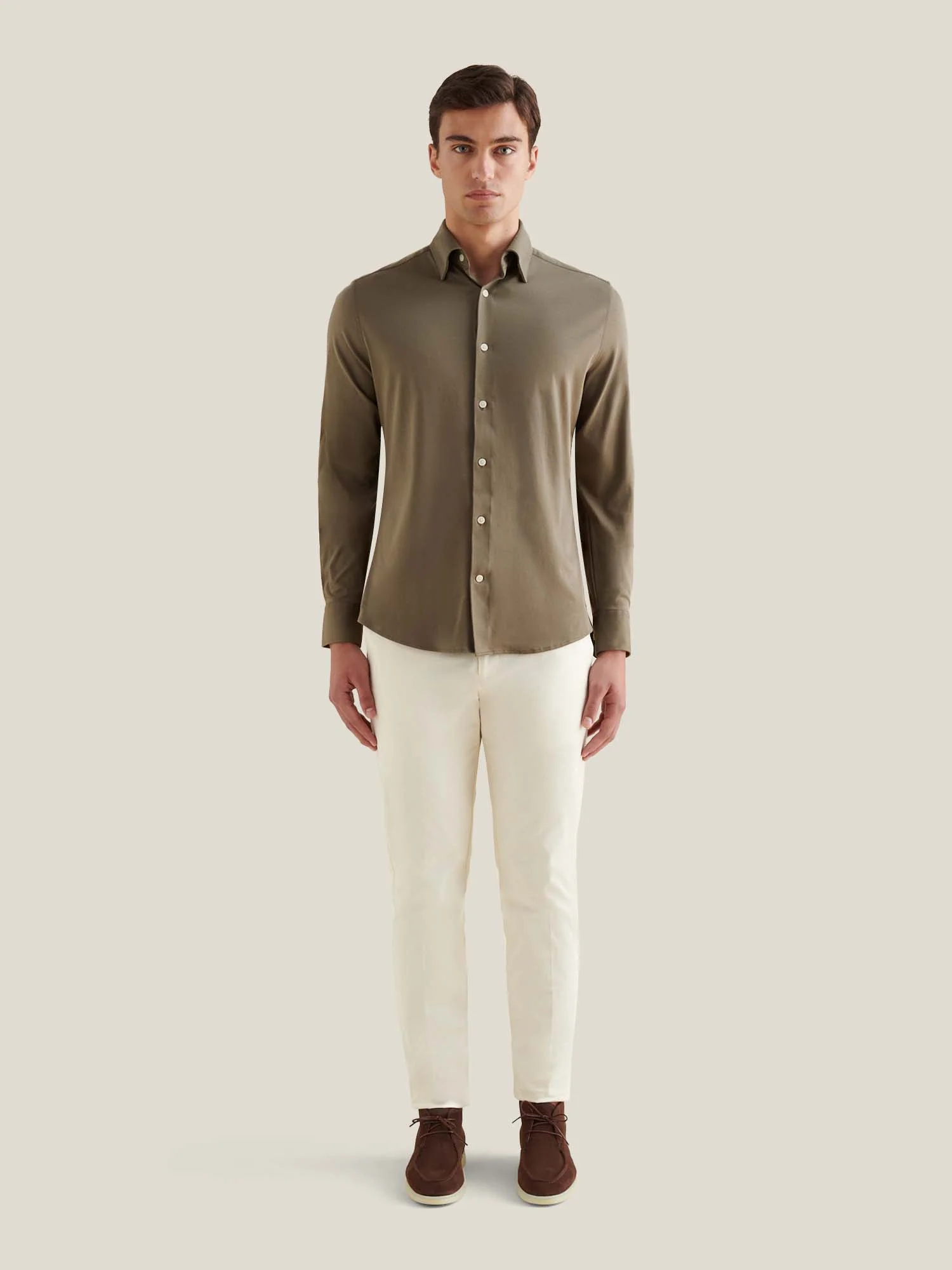 Jersey Hidden-Button Shirt in Sea Turtle - Image 3