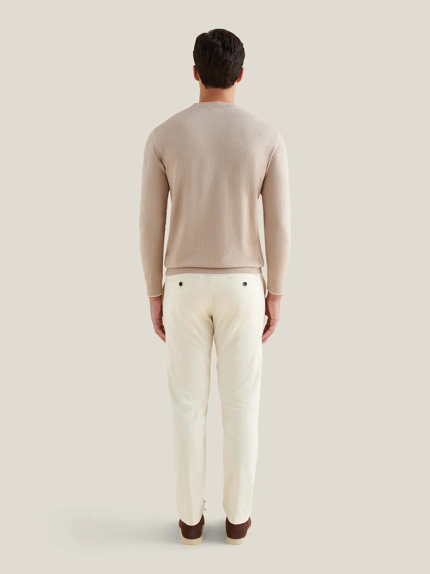 Jersey Knit Crew in Simply Taupe - Image 4