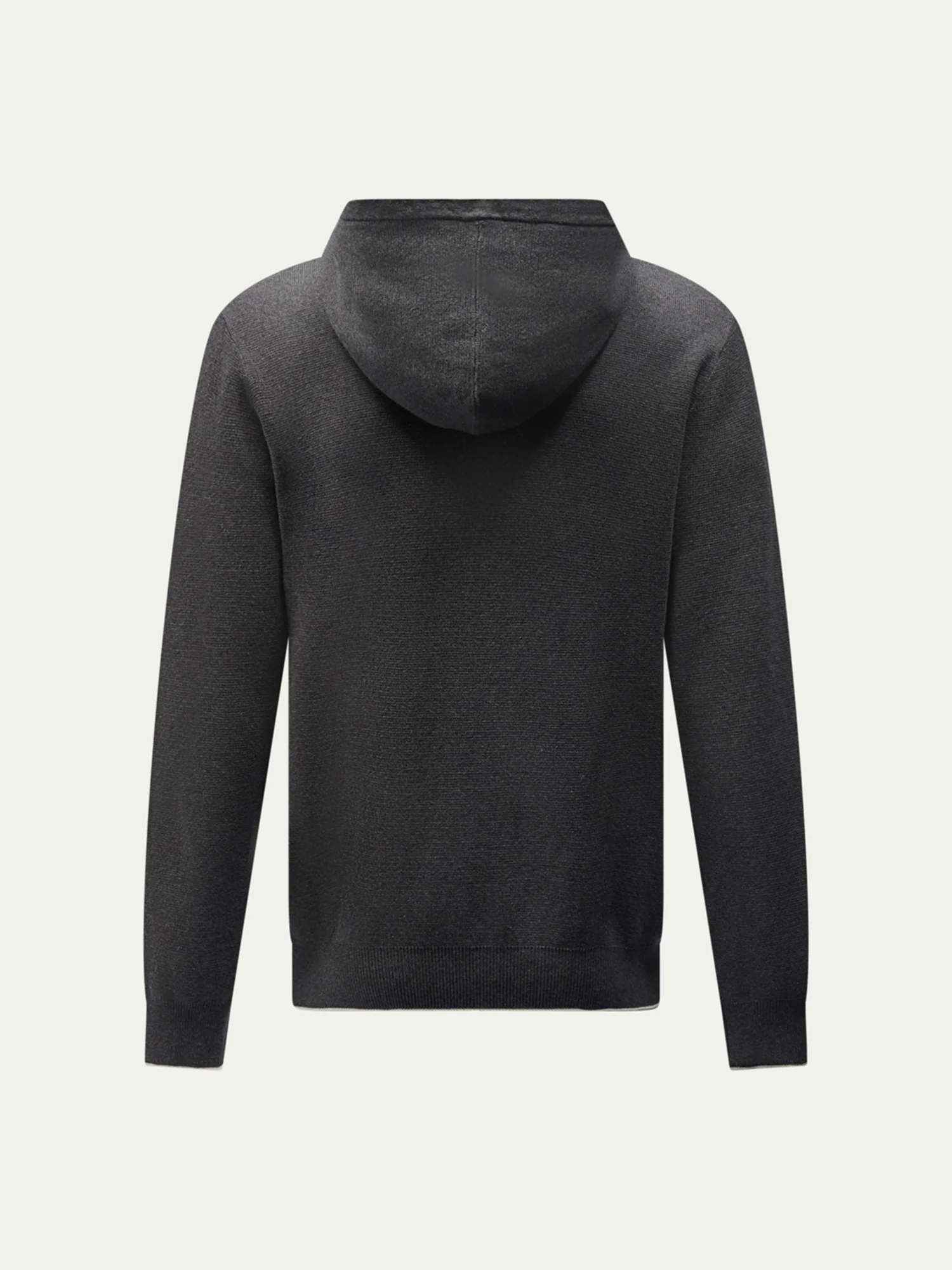 Milano Knit Zip Hoodie in Charcoal Grey - Image 7