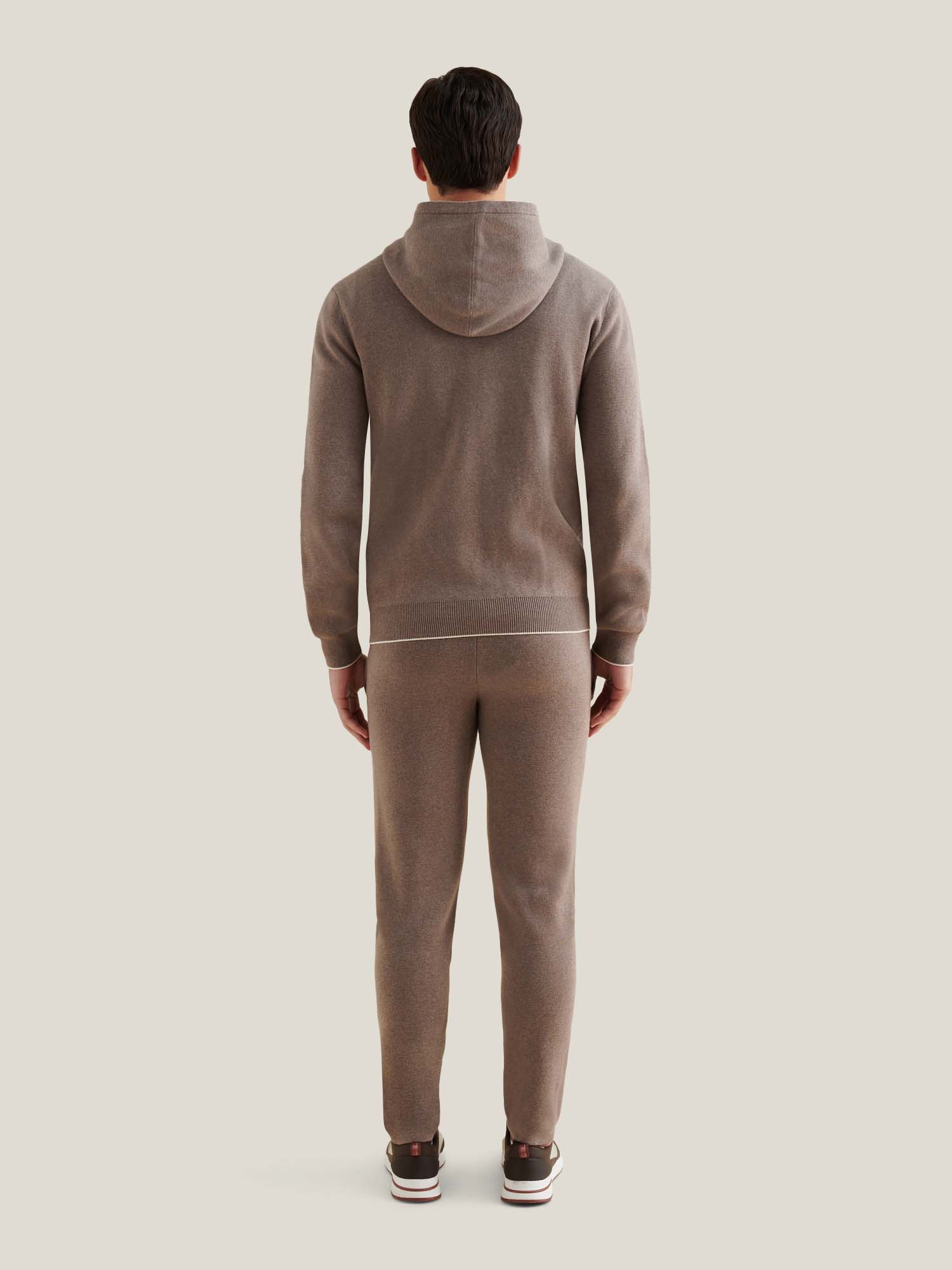 Milano Knit Zip Hoodie in Iron - Image 4
