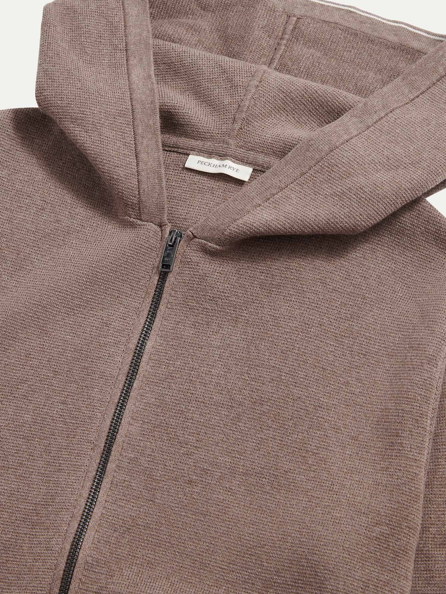Milano Knit Zip Hoodie in Iron - Image 7