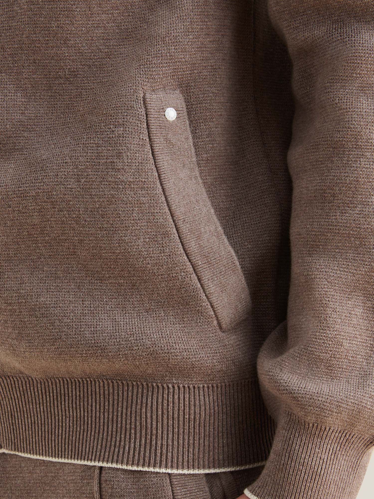Milano Knit Zip Hoodie in Iron - Image 8