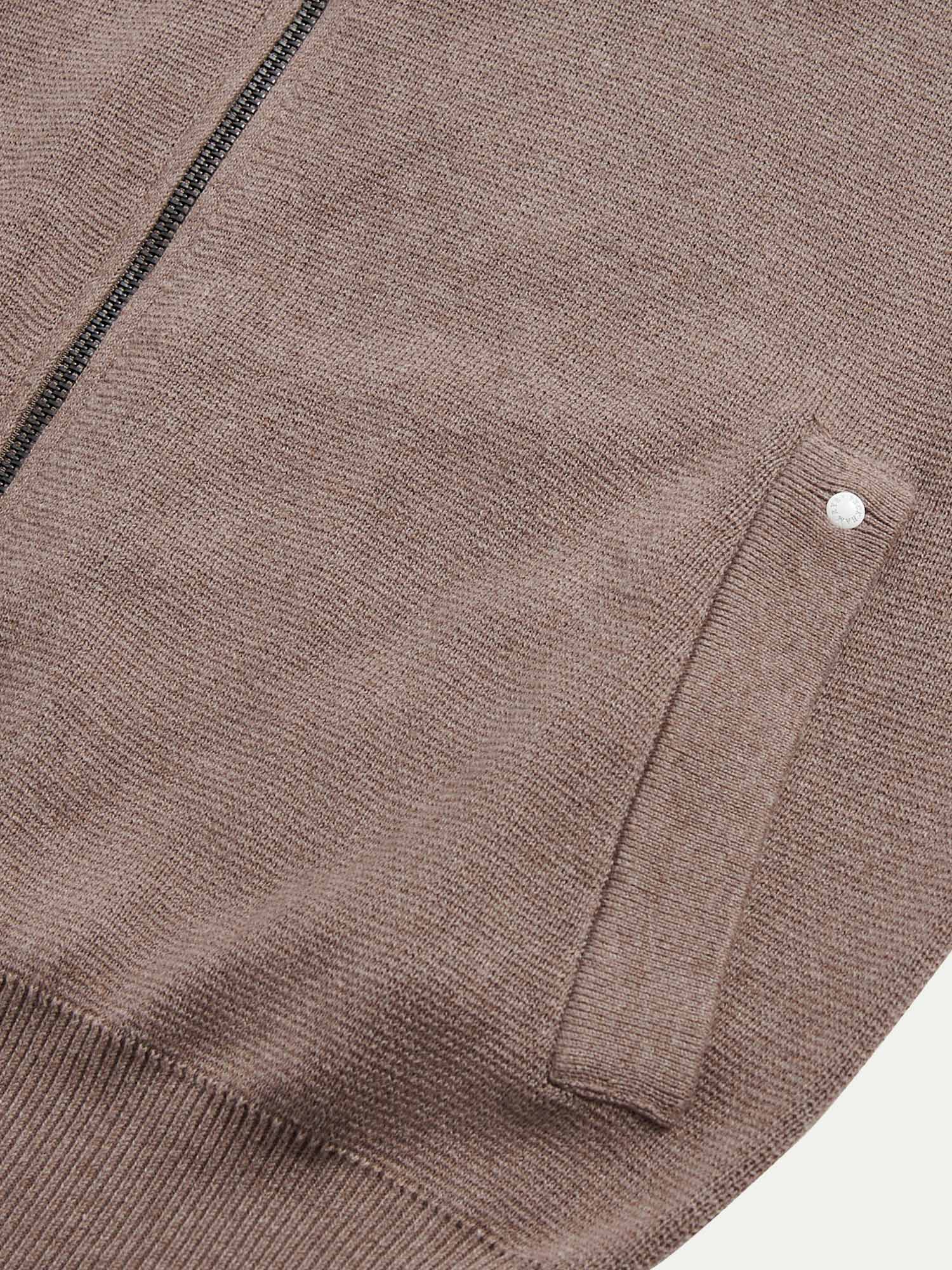 Milano Knit Zip Hoodie in Iron - Image 9