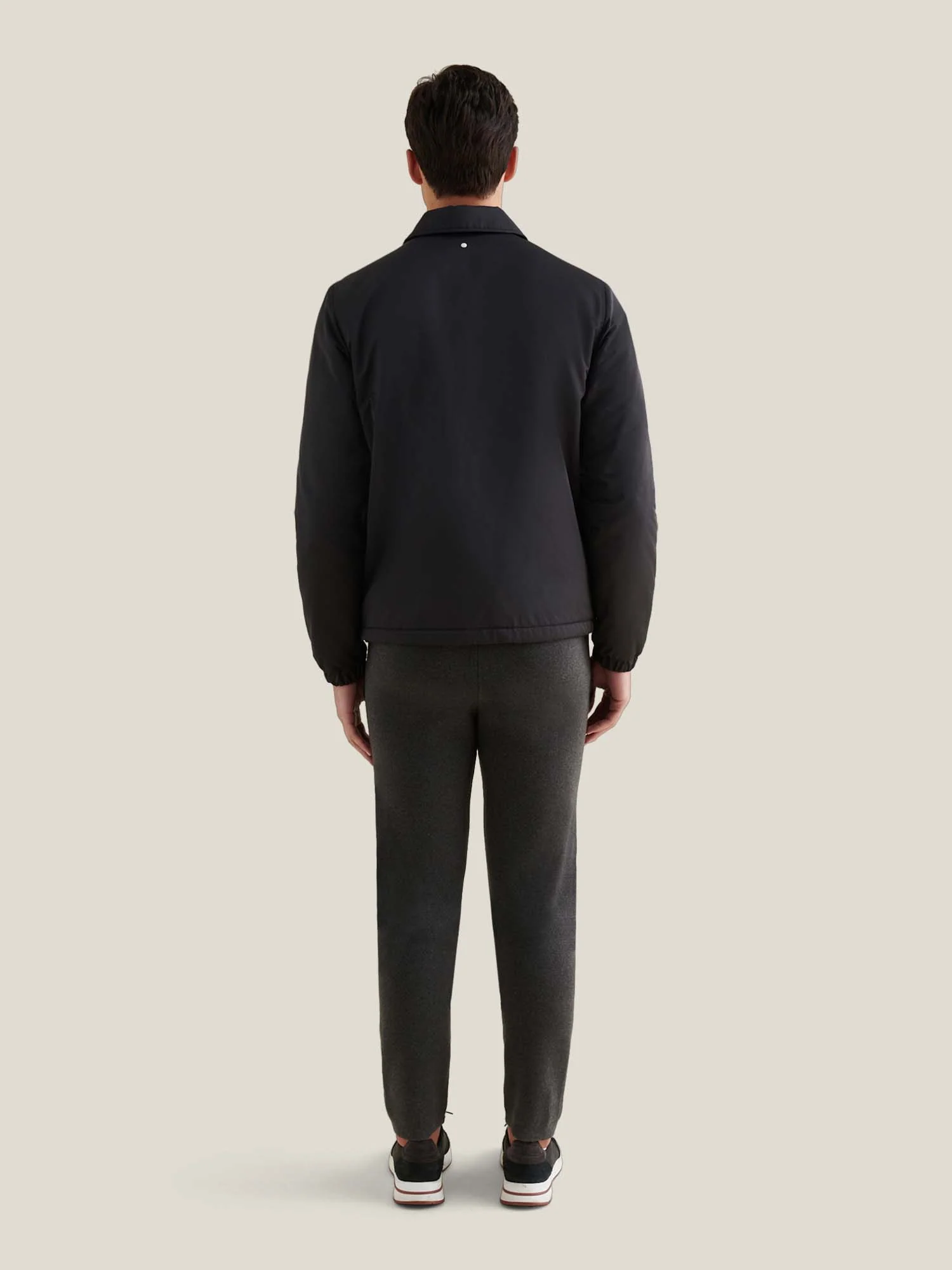 Light Padded Collar Bomber Jacket in Black - Image 4