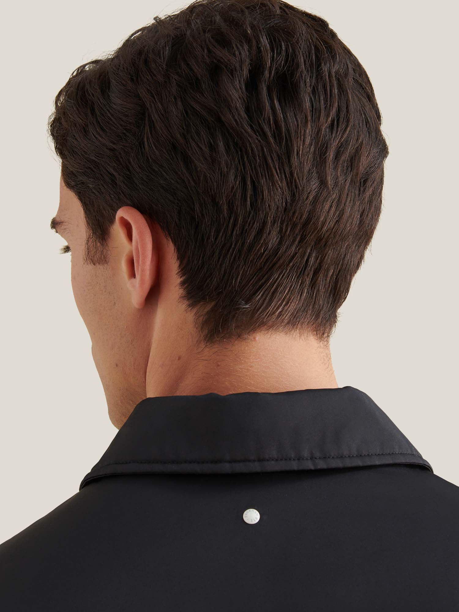 Light Padded Collar Bomber Jacket in Black - Image 6
