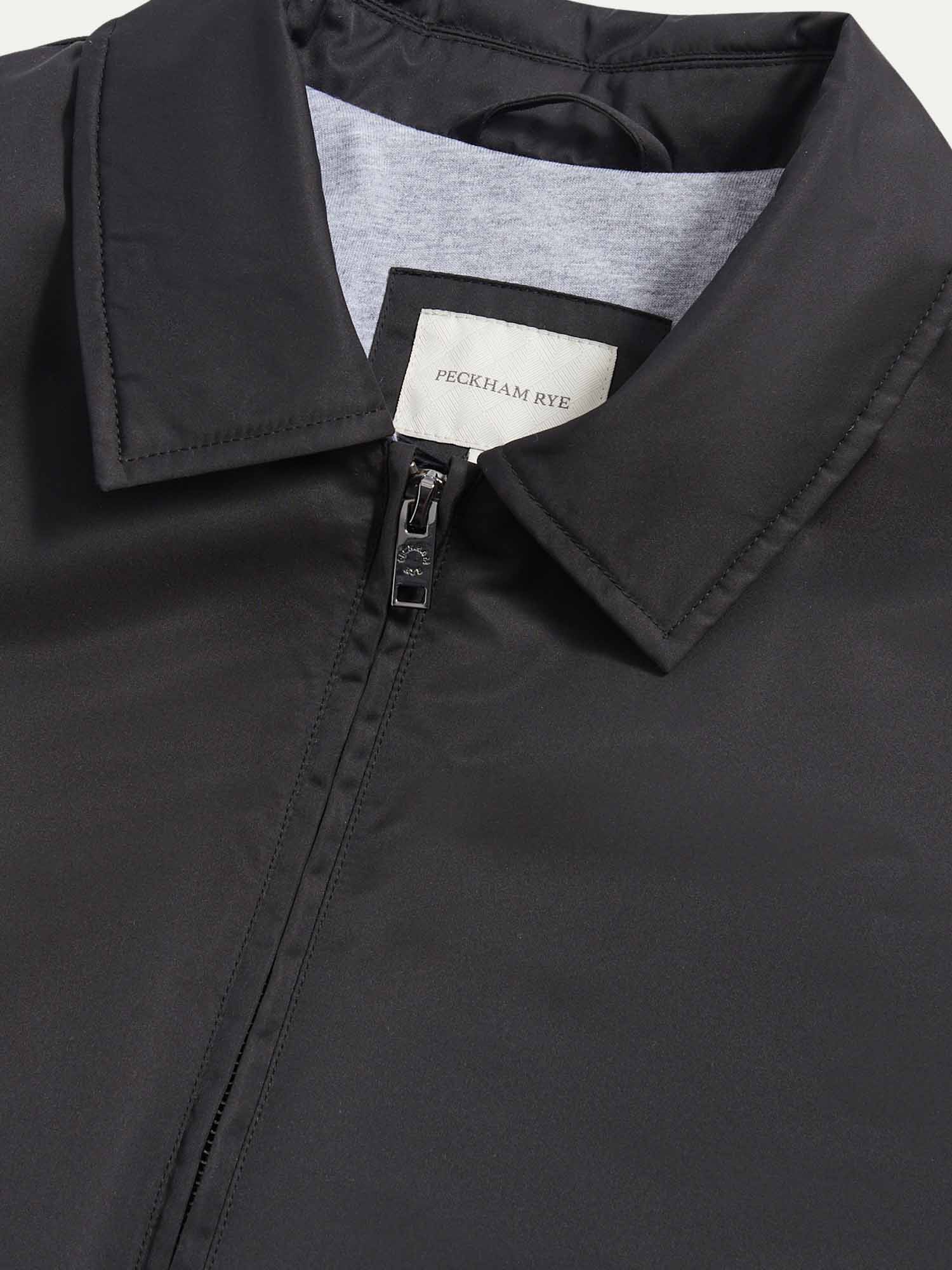 Light Padded Collar Bomber Jacket in Black - Image 8