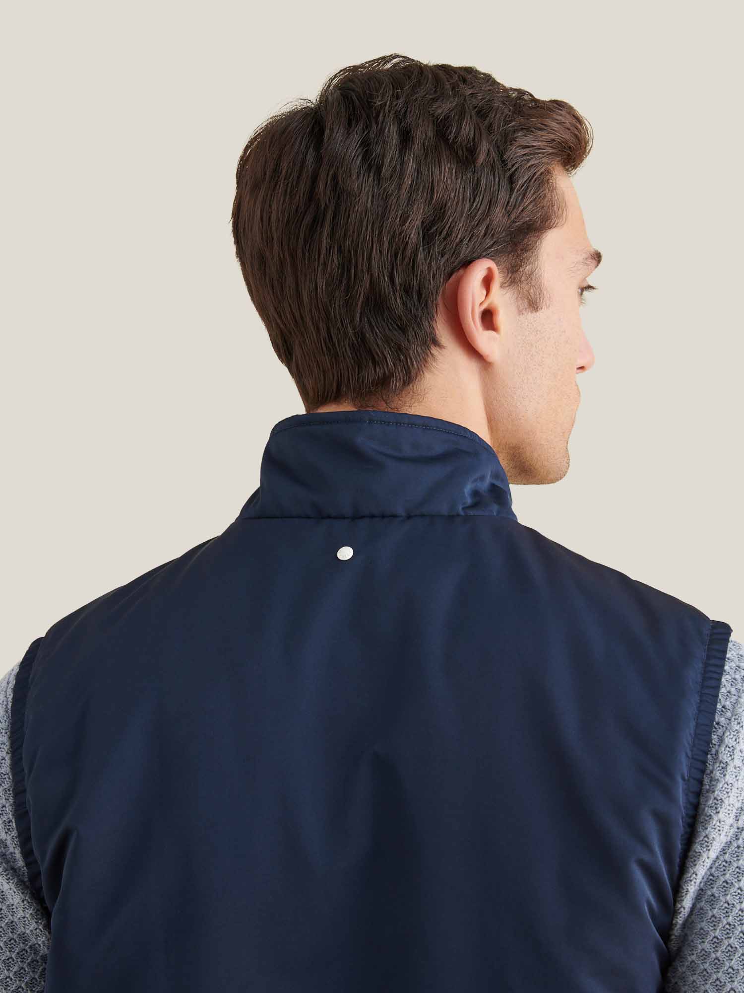 Carlton Light Padded Zip Vest in Dark Sapphire Navy - Image 6