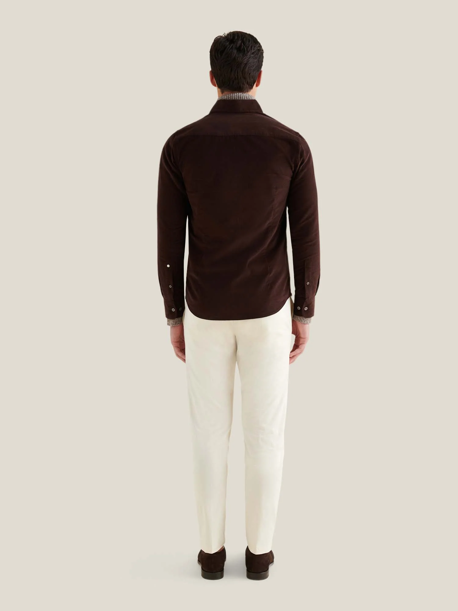 Micro Cord Button-Down Shirt in Java - Image 5