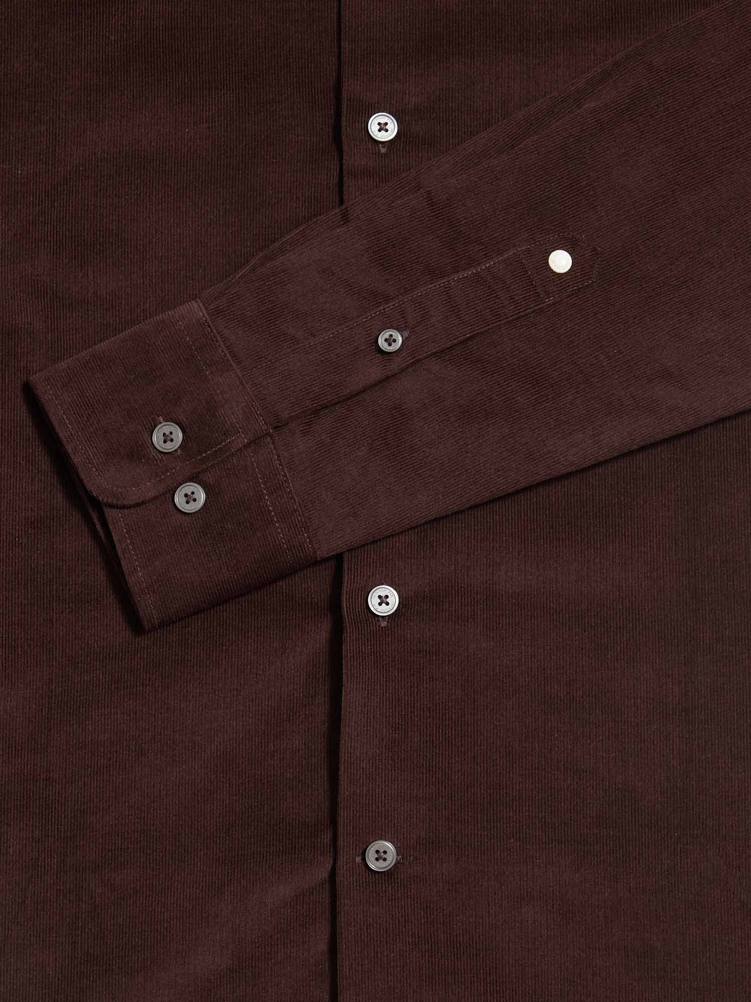 Micro Cord Button-Down Shirt in Java - Image 9