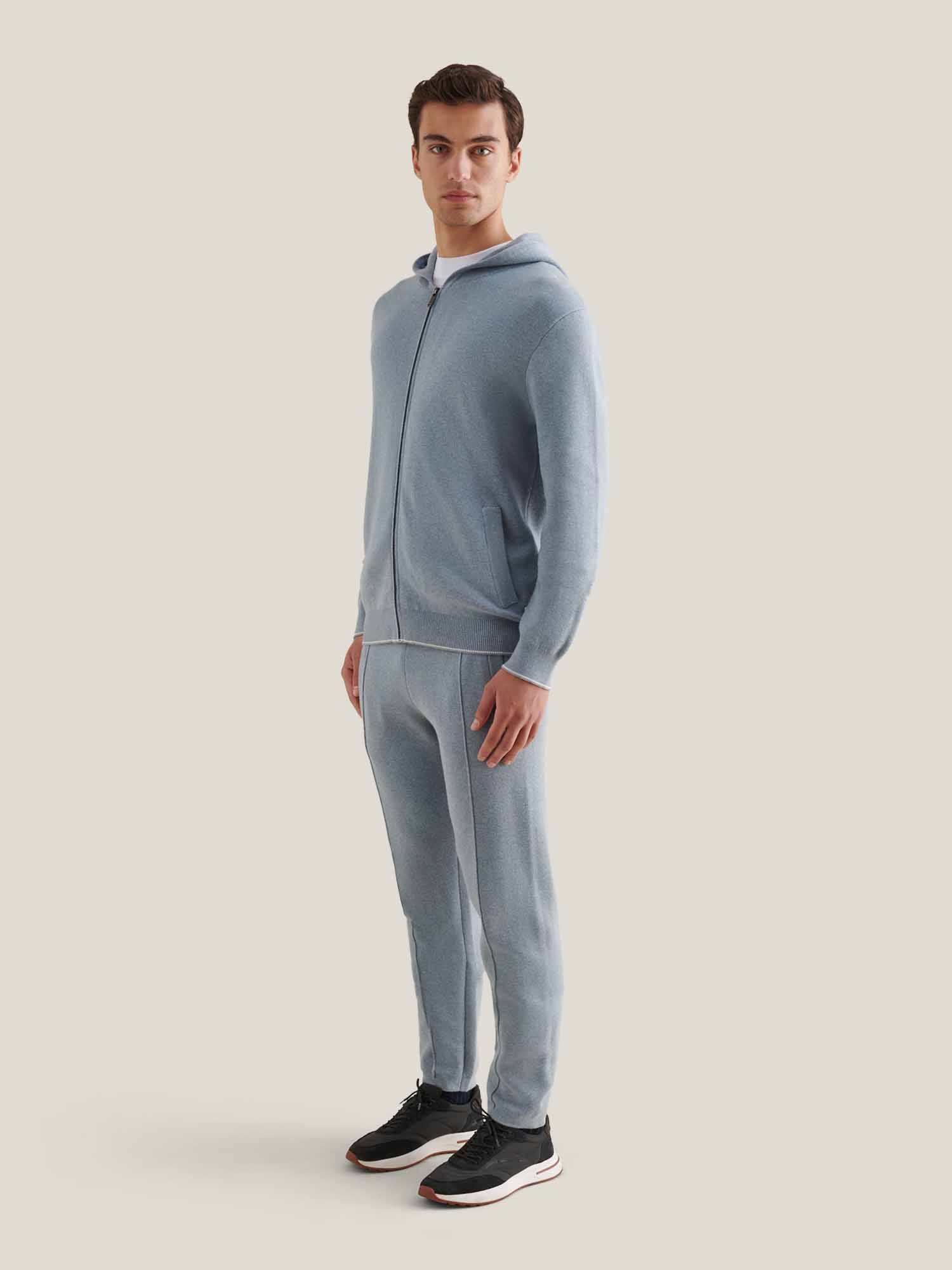 Milano Knit Jogger in Blue Blizzard - Image 3