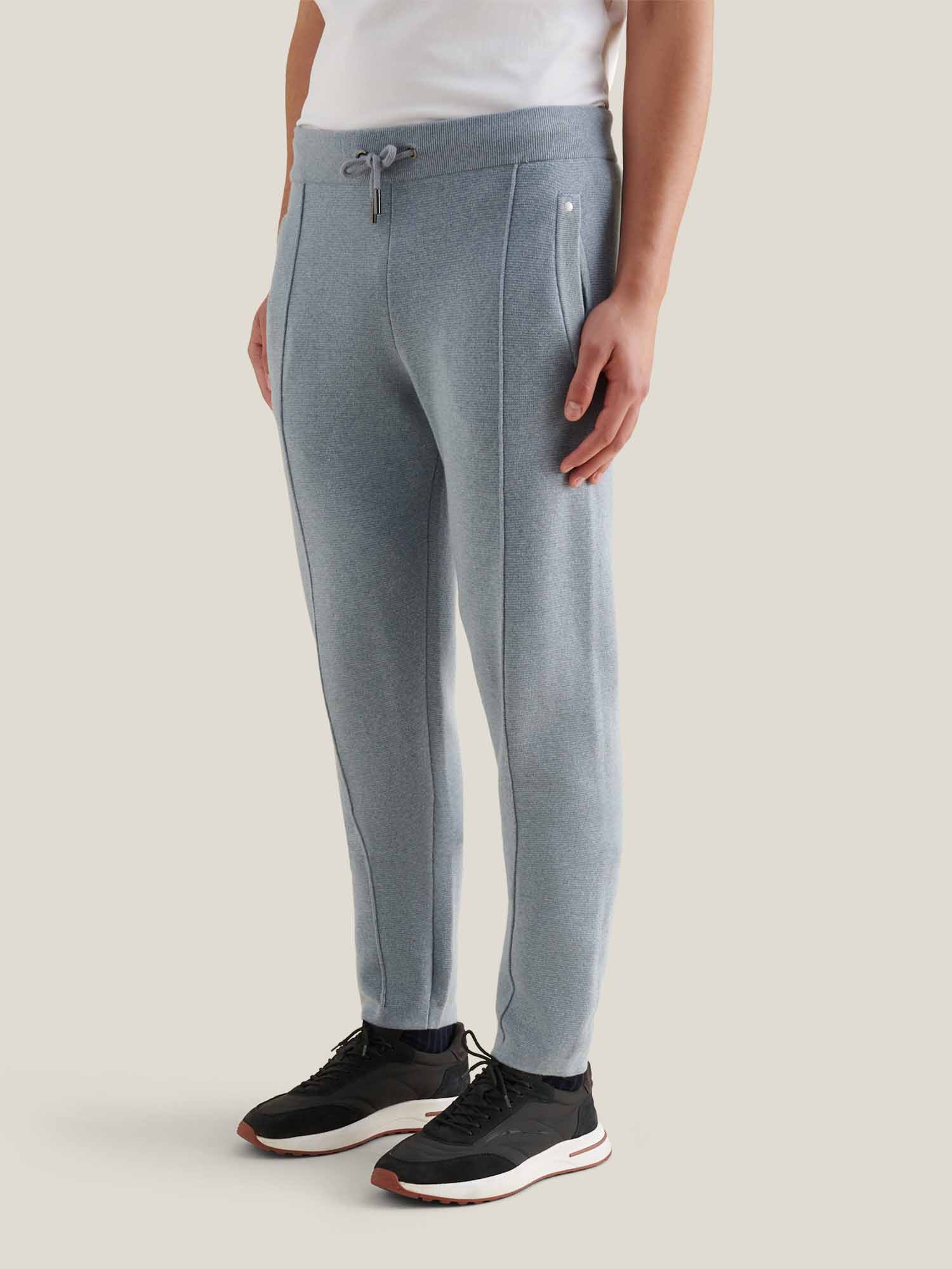 Milano Knit Jogger in Blue Blizzard - Image 5