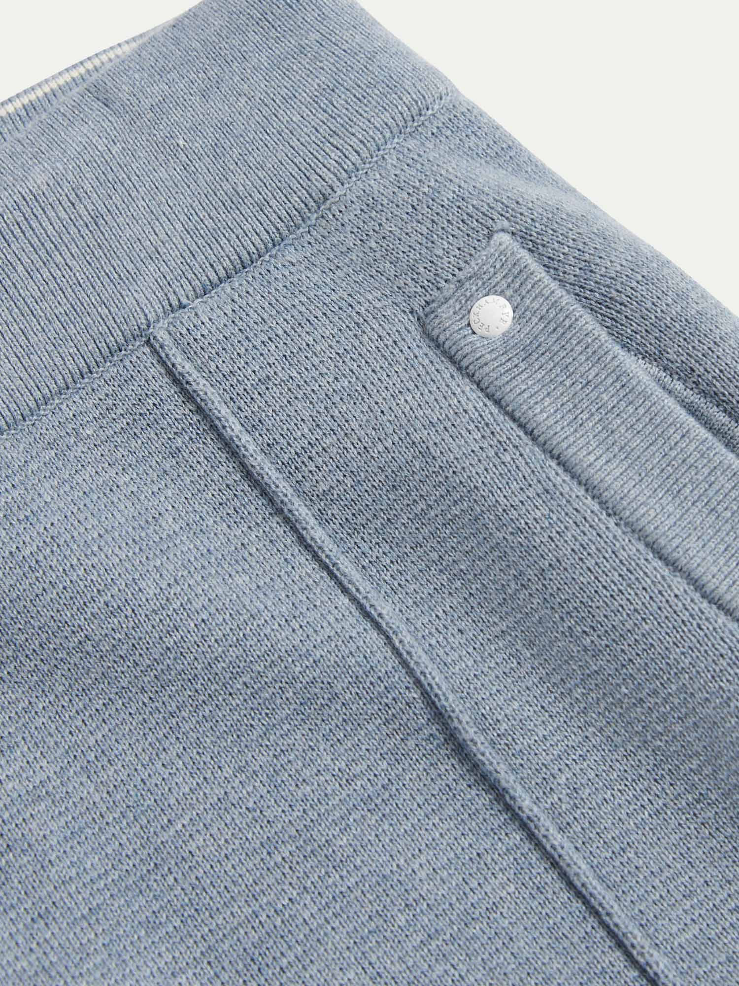 Milano Knit Jogger in Blue Blizzard - Image 8