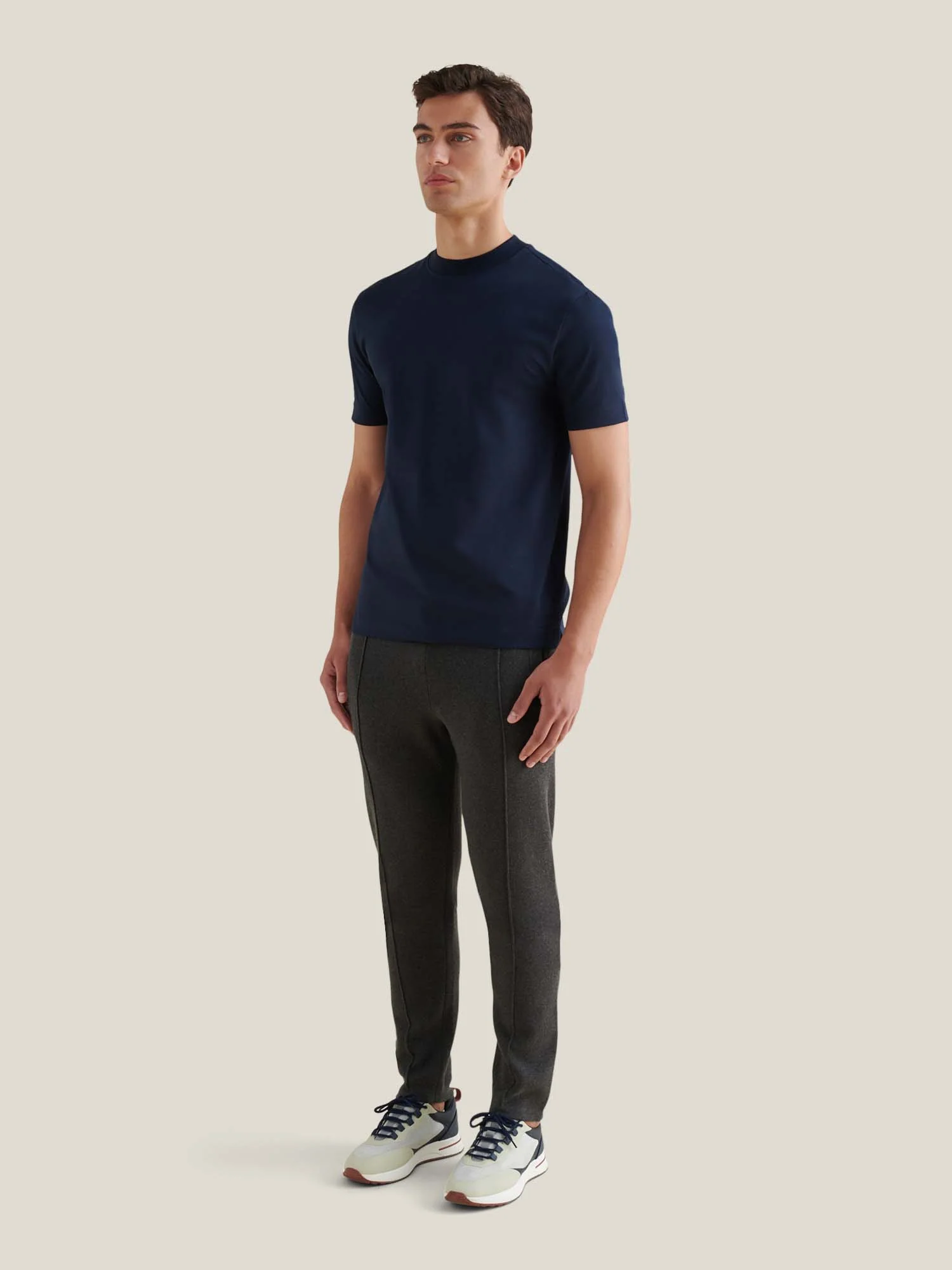 Milano Knit Jogger in Charcoal Grey - Image 3