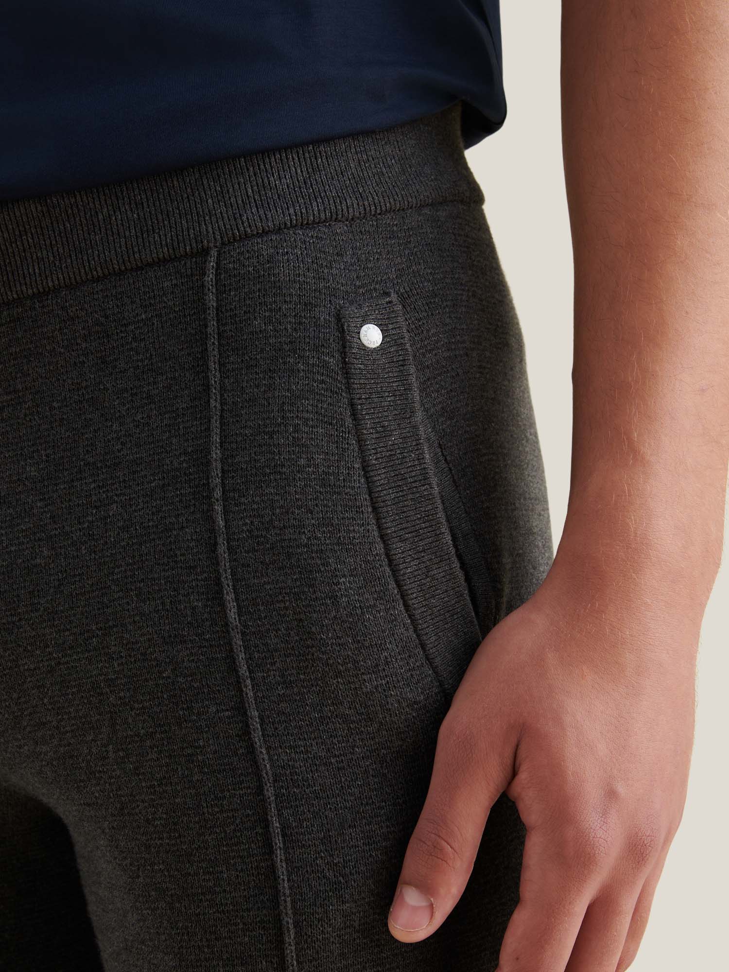 Milano Knit Jogger in Charcoal Grey - Image 5