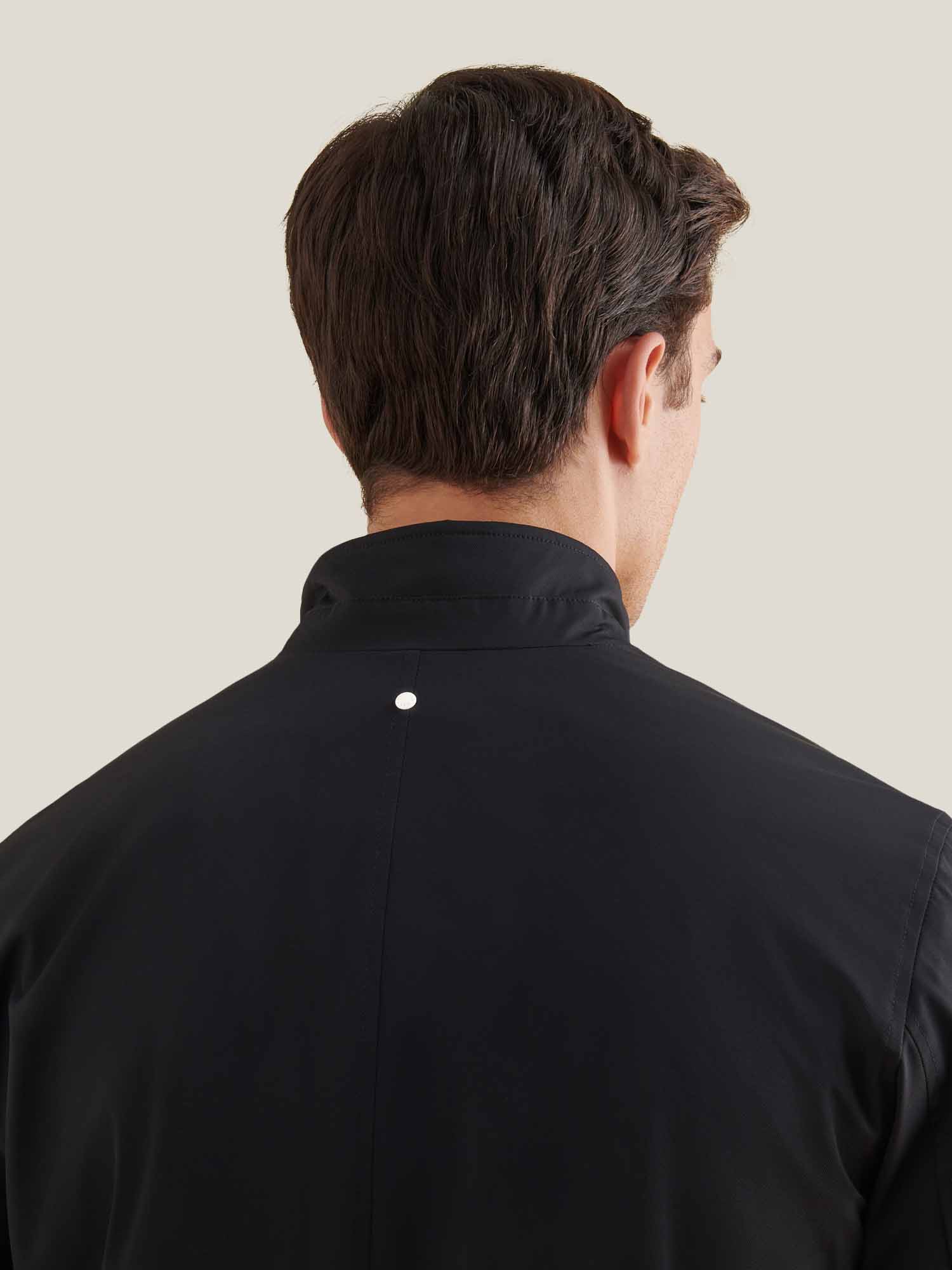 Padded Rain Mac in Black - Image 5