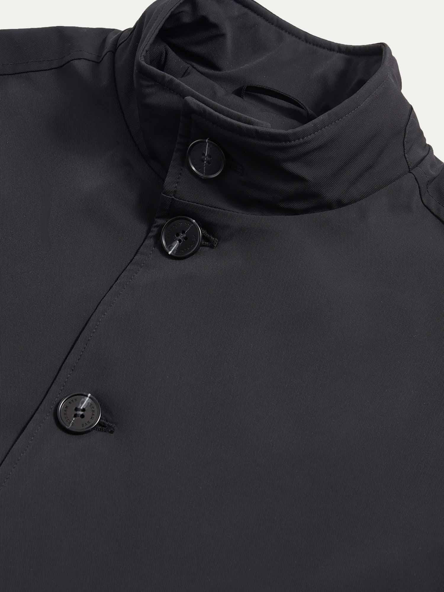 Padded Rain Mac in Black - Image 8
