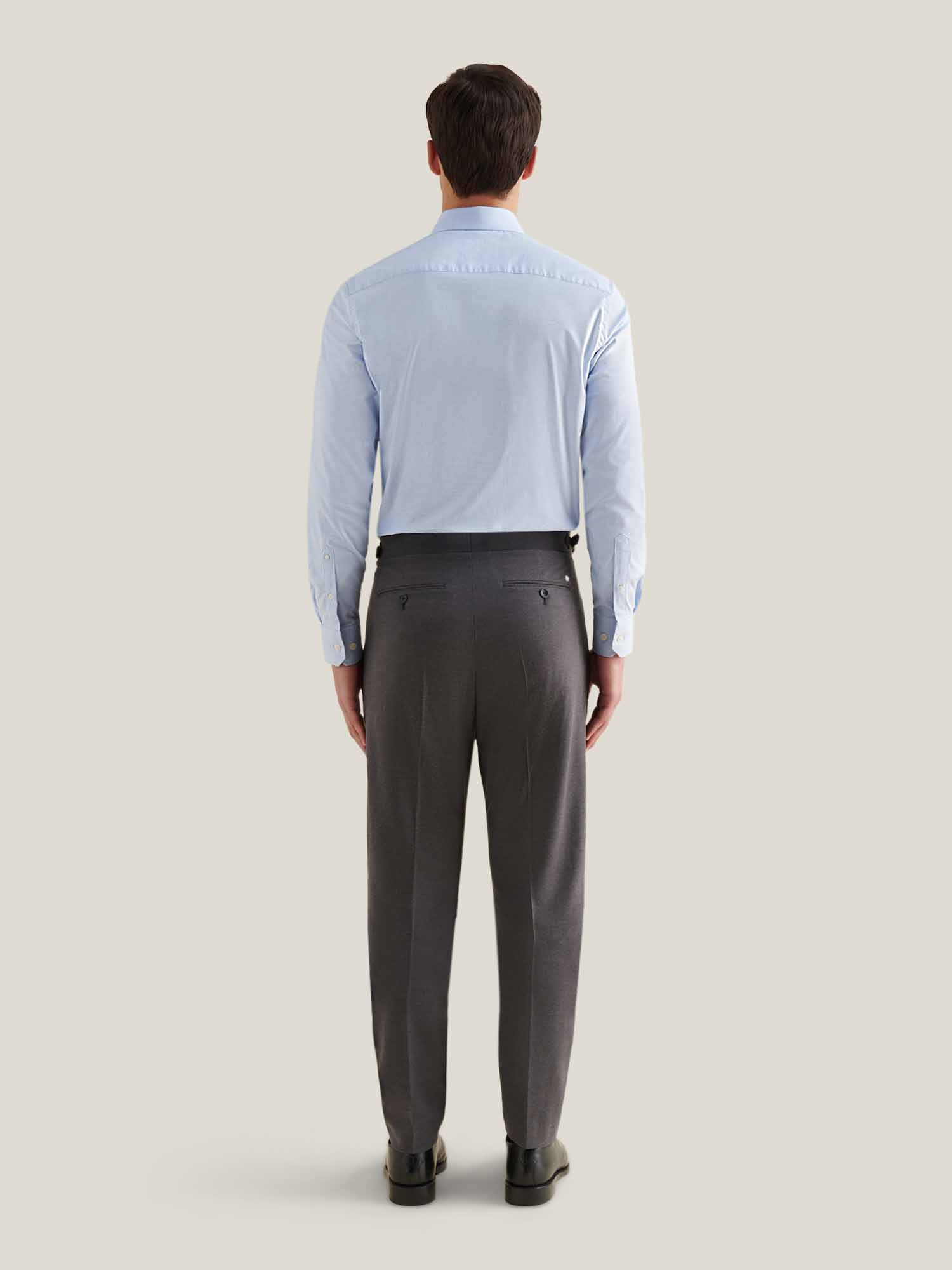Puppytooth Cutaway Collar Shirt in Blue Blizzard - Image 4
