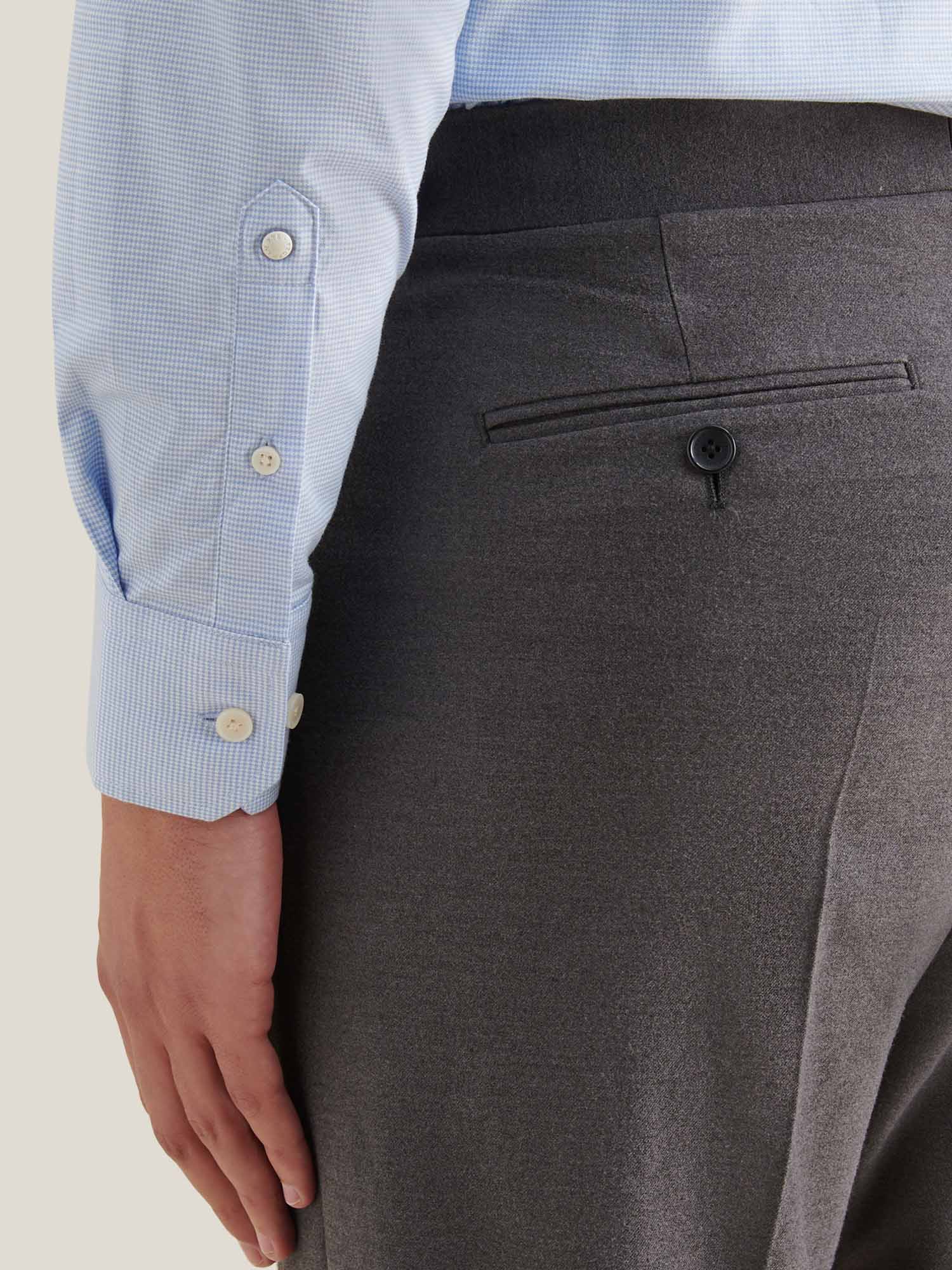 Puppytooth Cutaway Collar Shirt in Blue Blizzard - Image 5