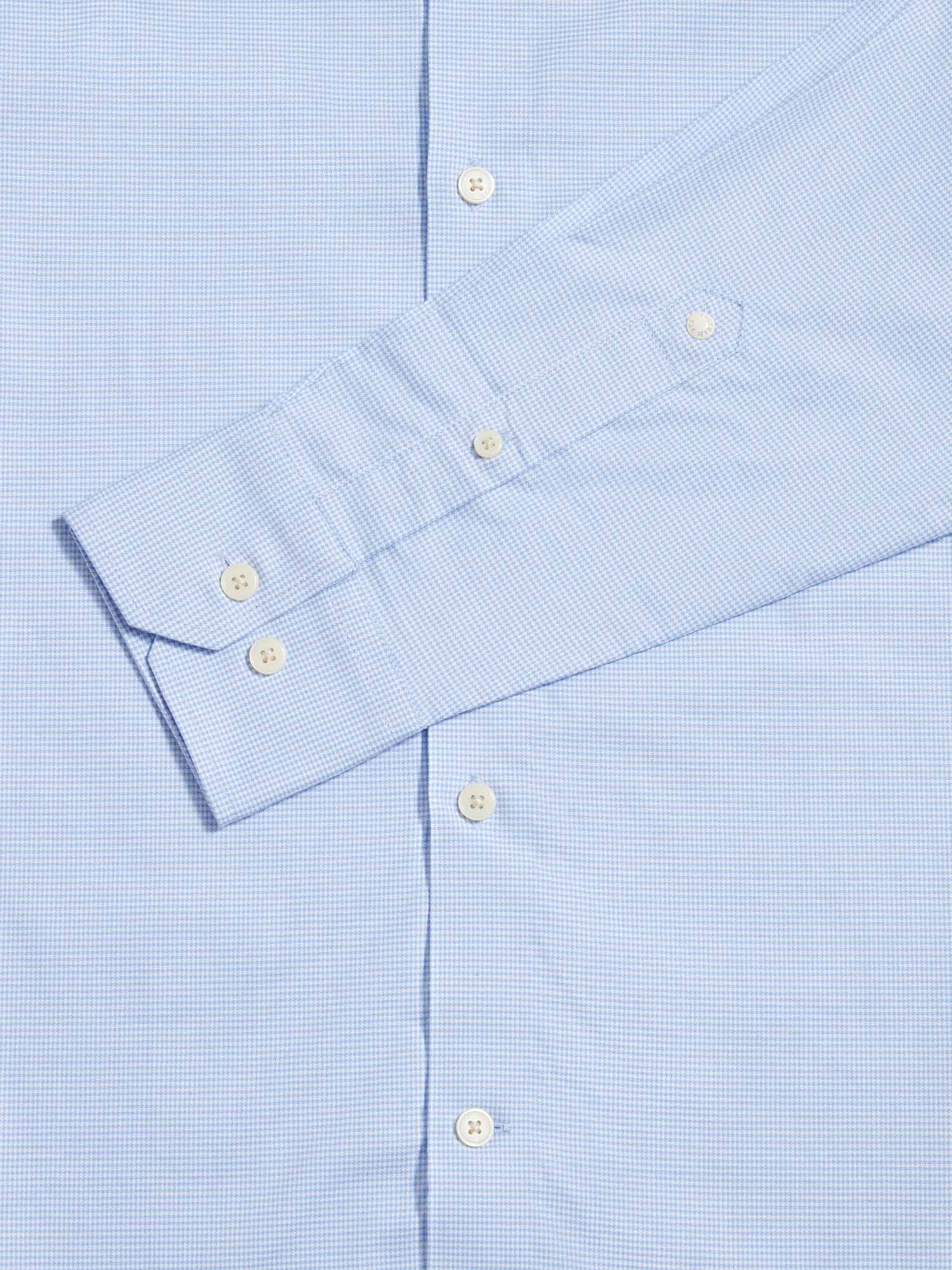 Puppytooth Cutaway Collar Shirt in Blue Blizzard - Image 8